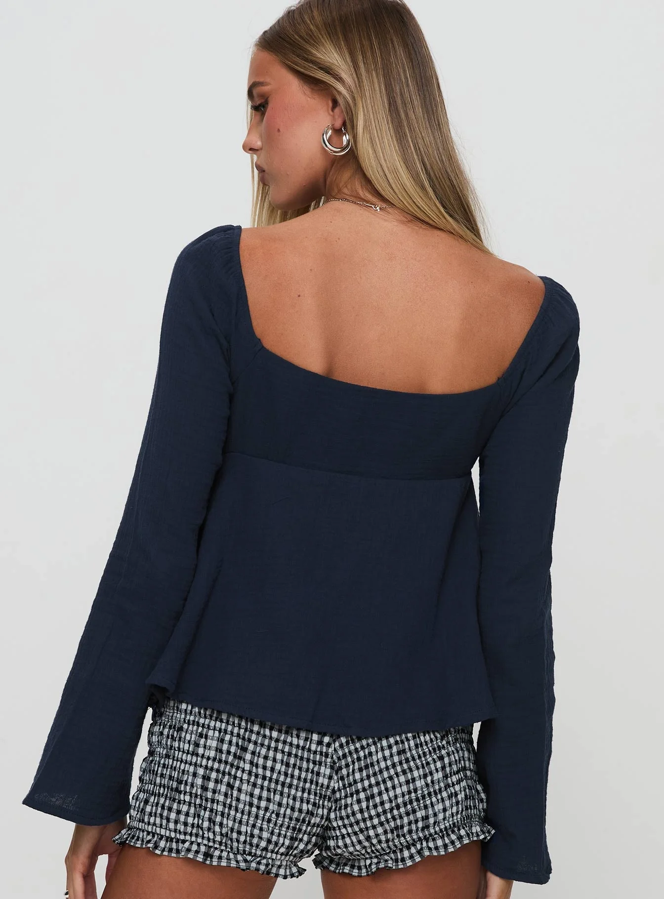 Khalea Long Sleeve Top Navy - Image 4