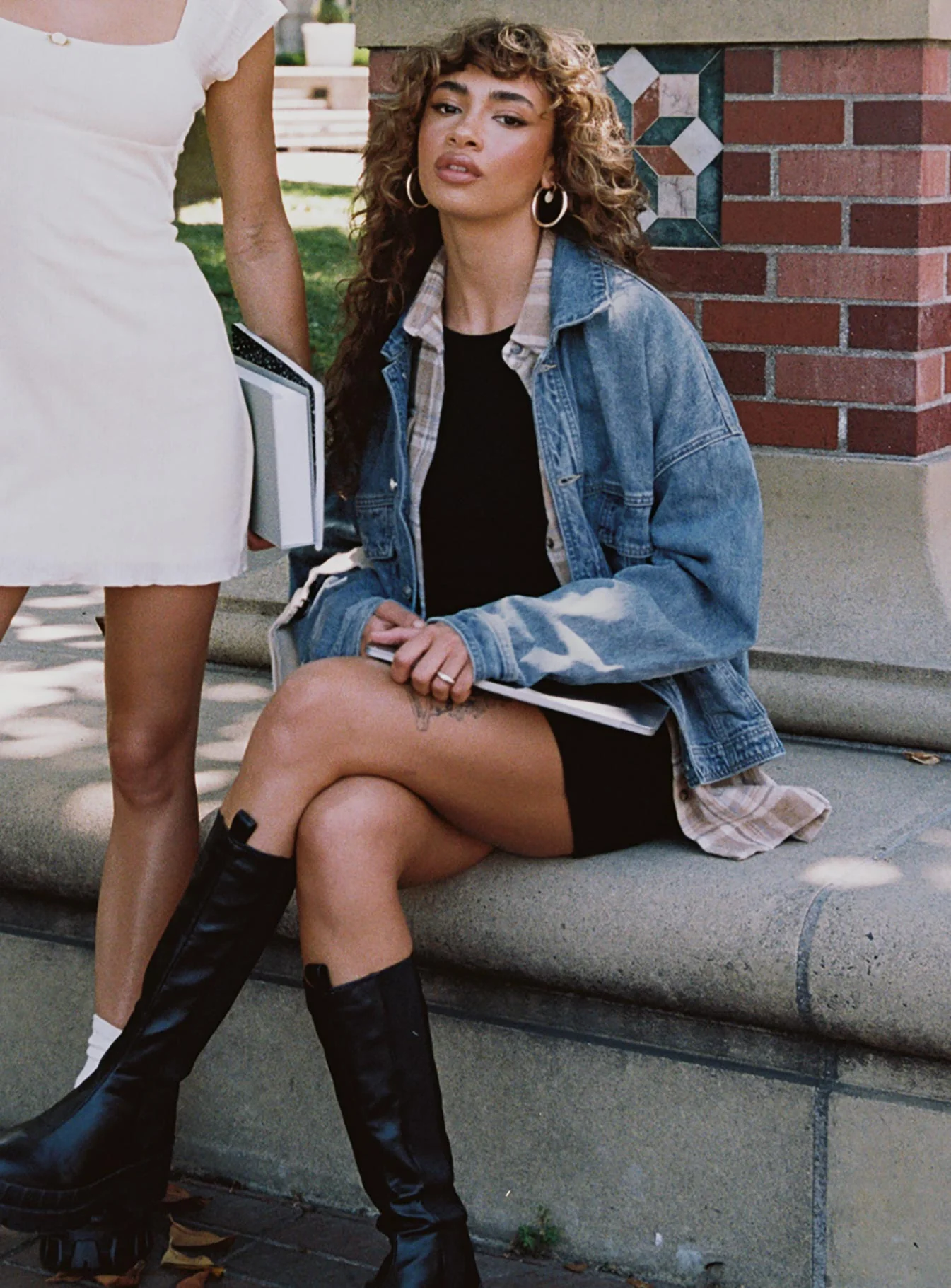 Kier Oversized Jacket Denim Mid Wash - Image 10