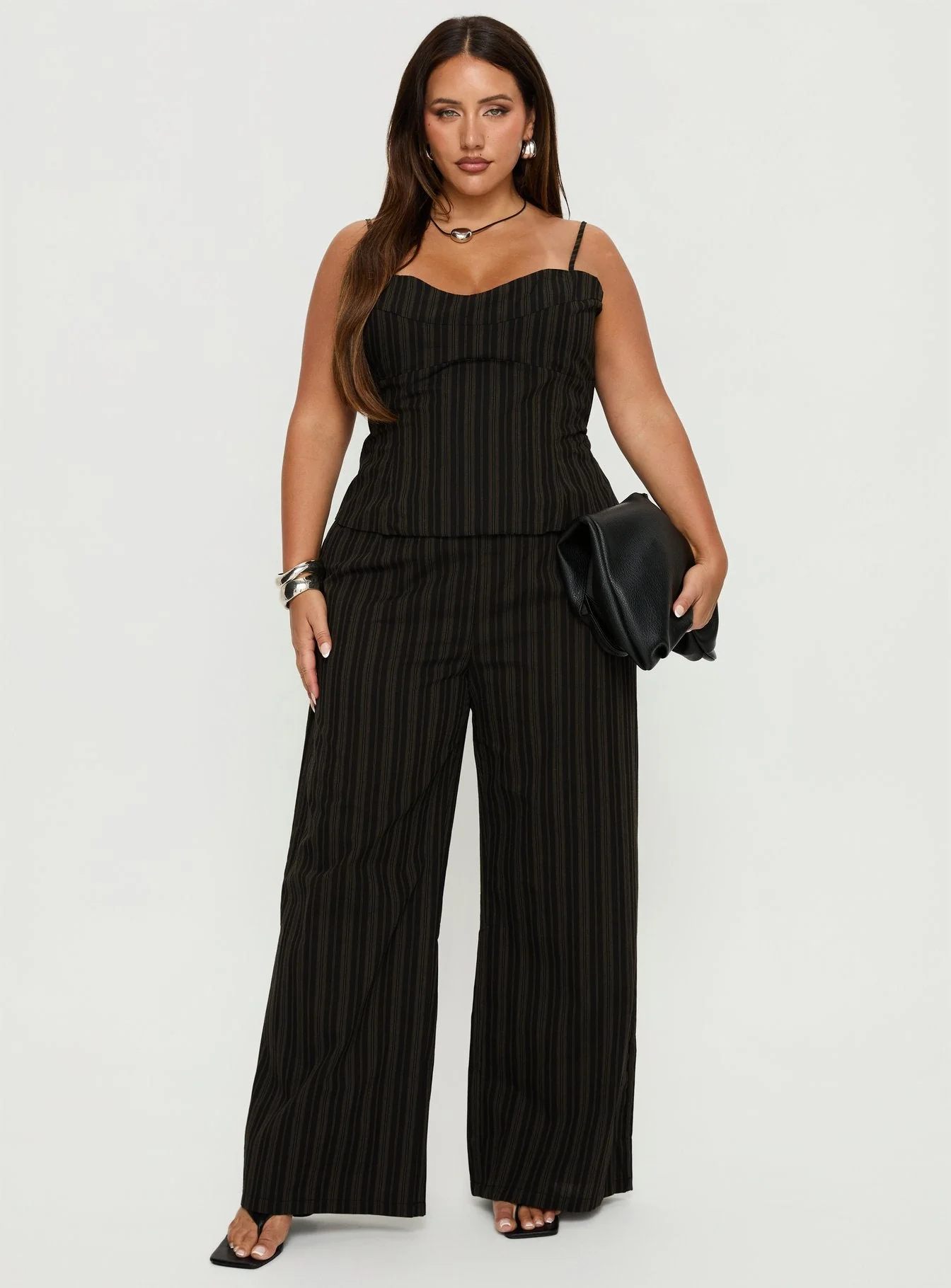 Kierstyn Corset Set Black Stripe Curve - Image 3