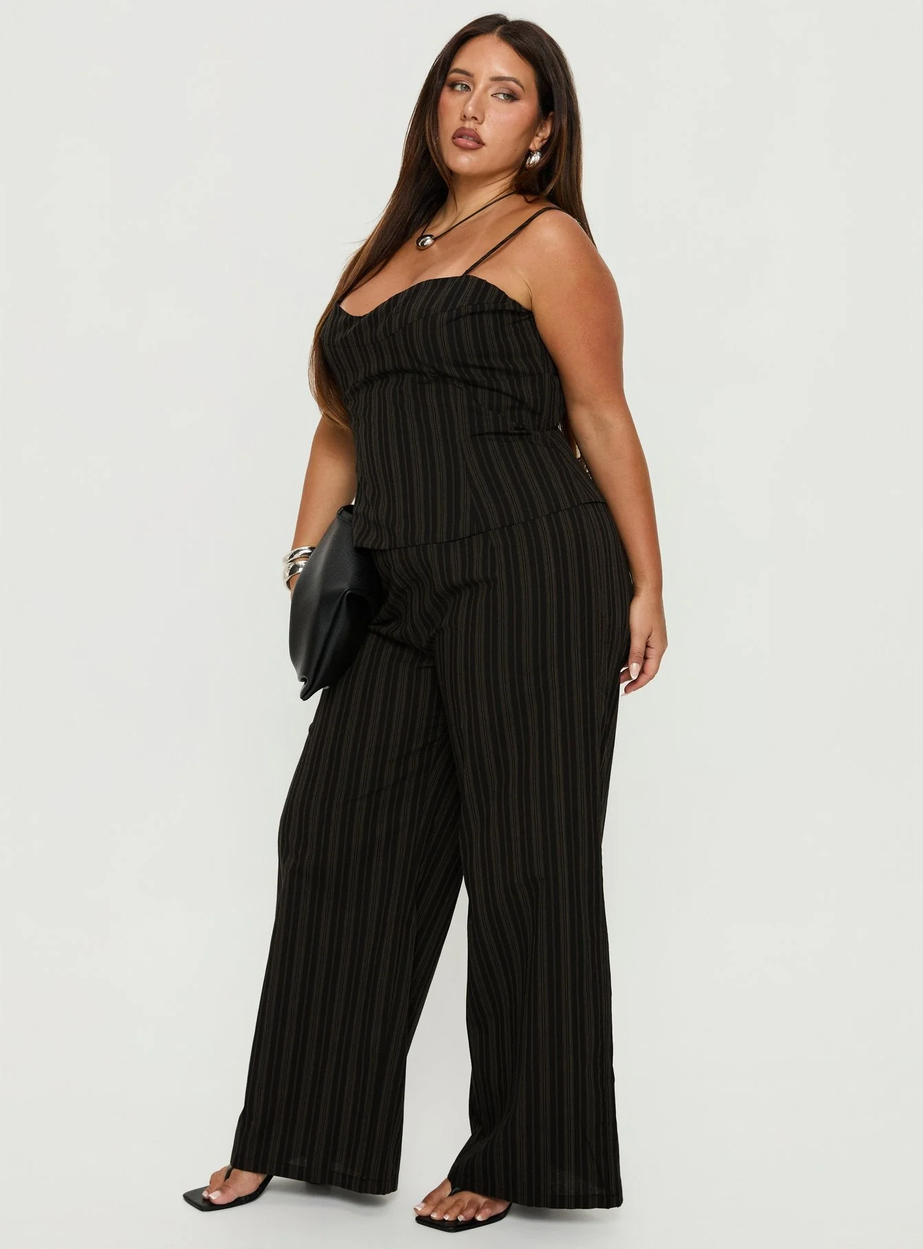 Kierstyn Corset Set Black Stripe Curve - Image 4