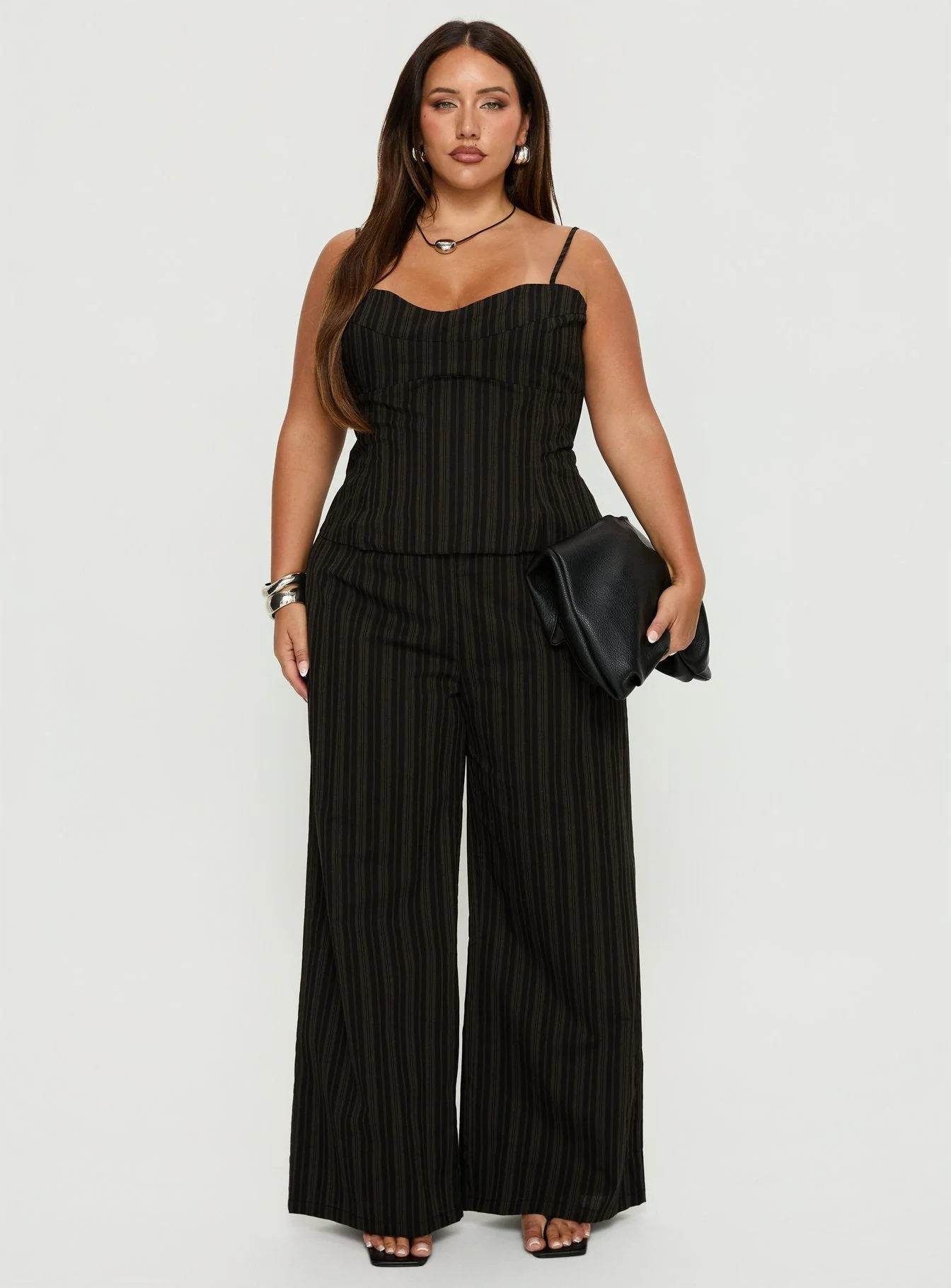 Kierstyn Corset Set Black Stripe Curve - Image 7