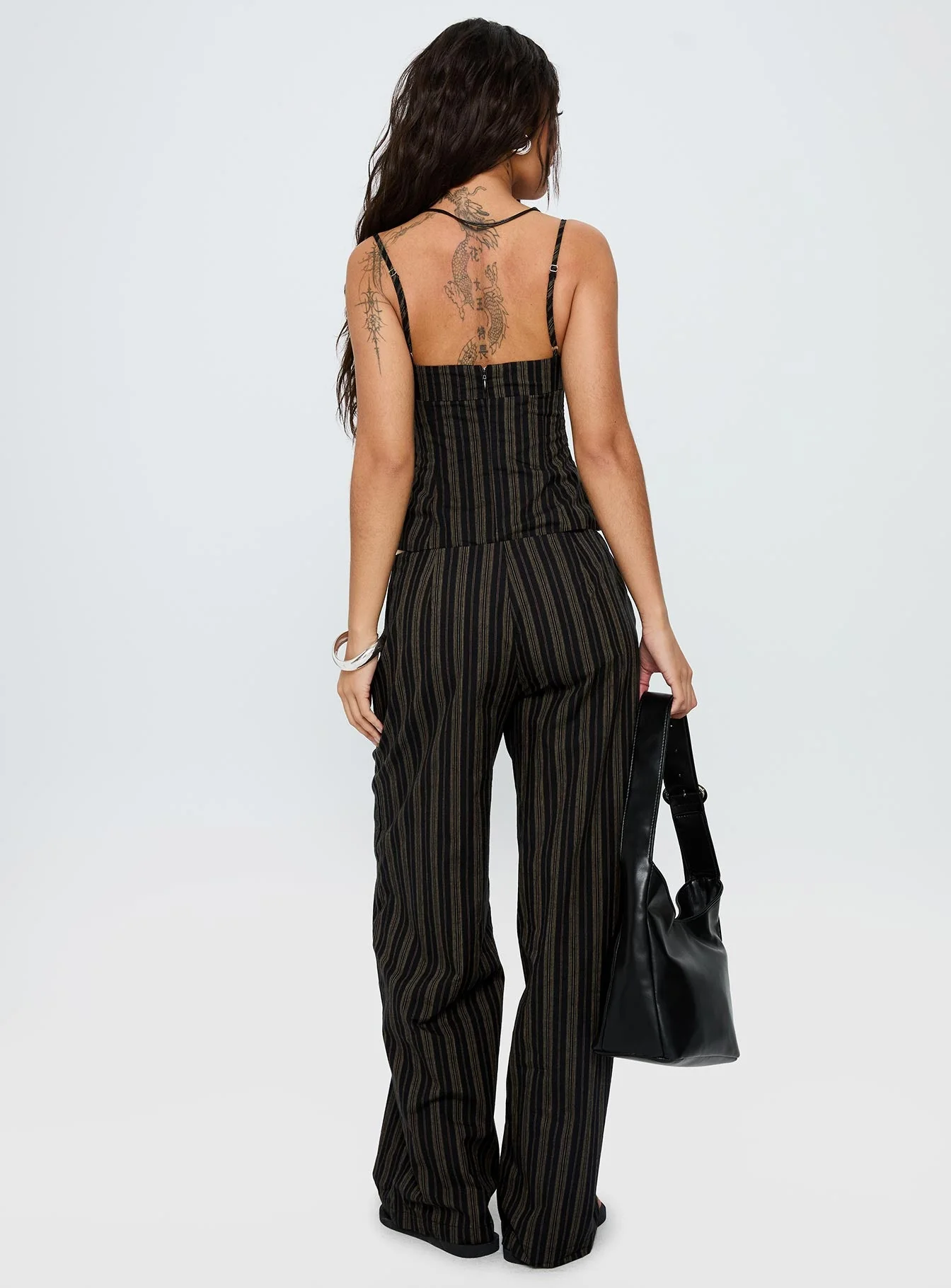 Kierstyn Corset Set Black Stripe Tall - Image 5