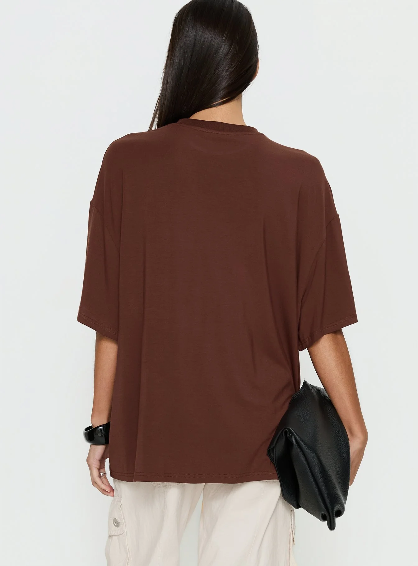 Kieryn Oversized Top Chocolate - Image 4
