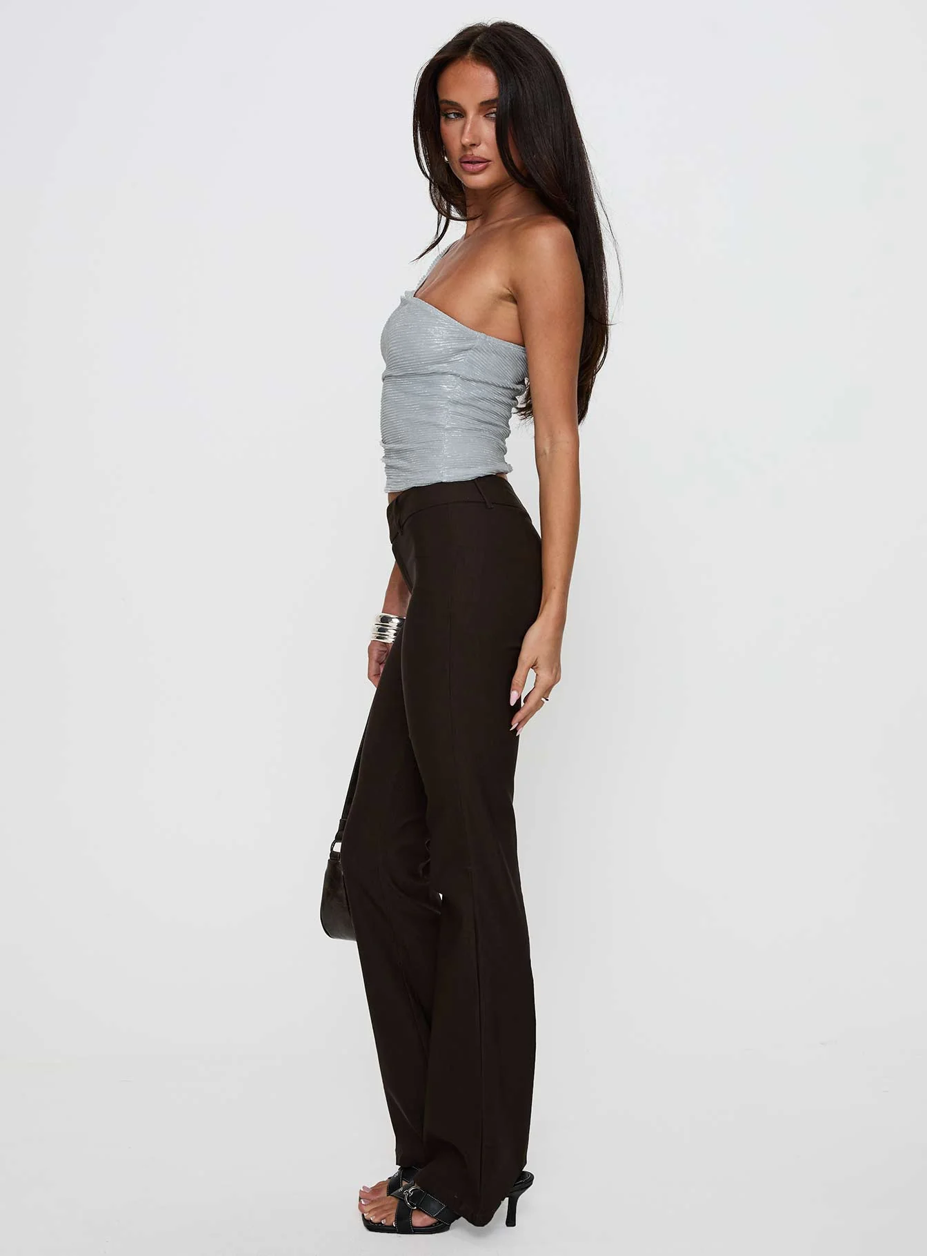 Kinkirk Flared Pants Chocolate Petite - Image 4
