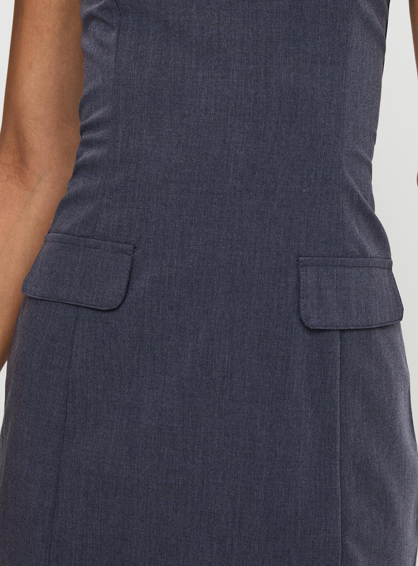Langdon Strapless Mini Dress Charcoal - Image 6
