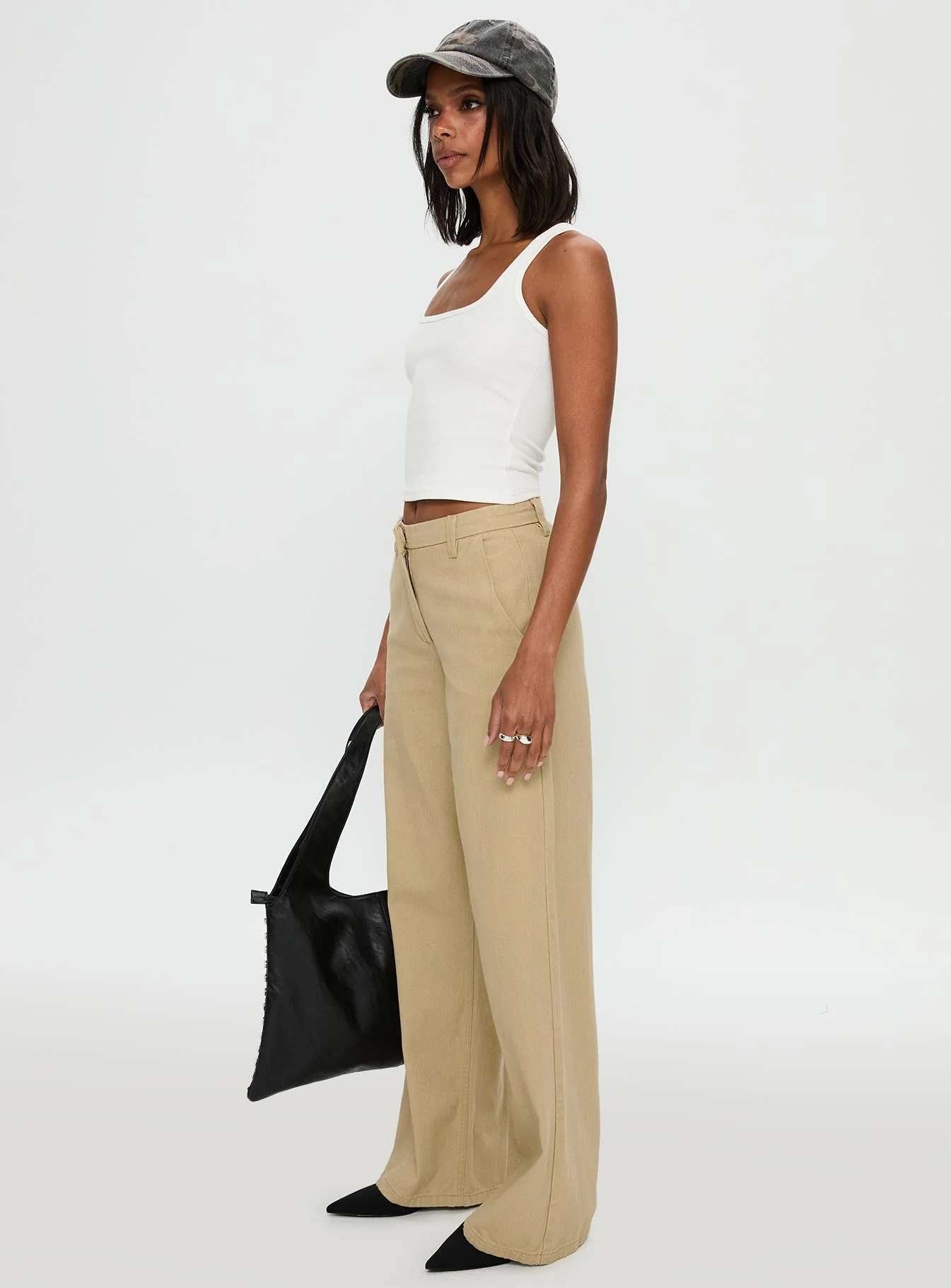 Latitude High Rise Wide Leg Pants Beige - Image 4