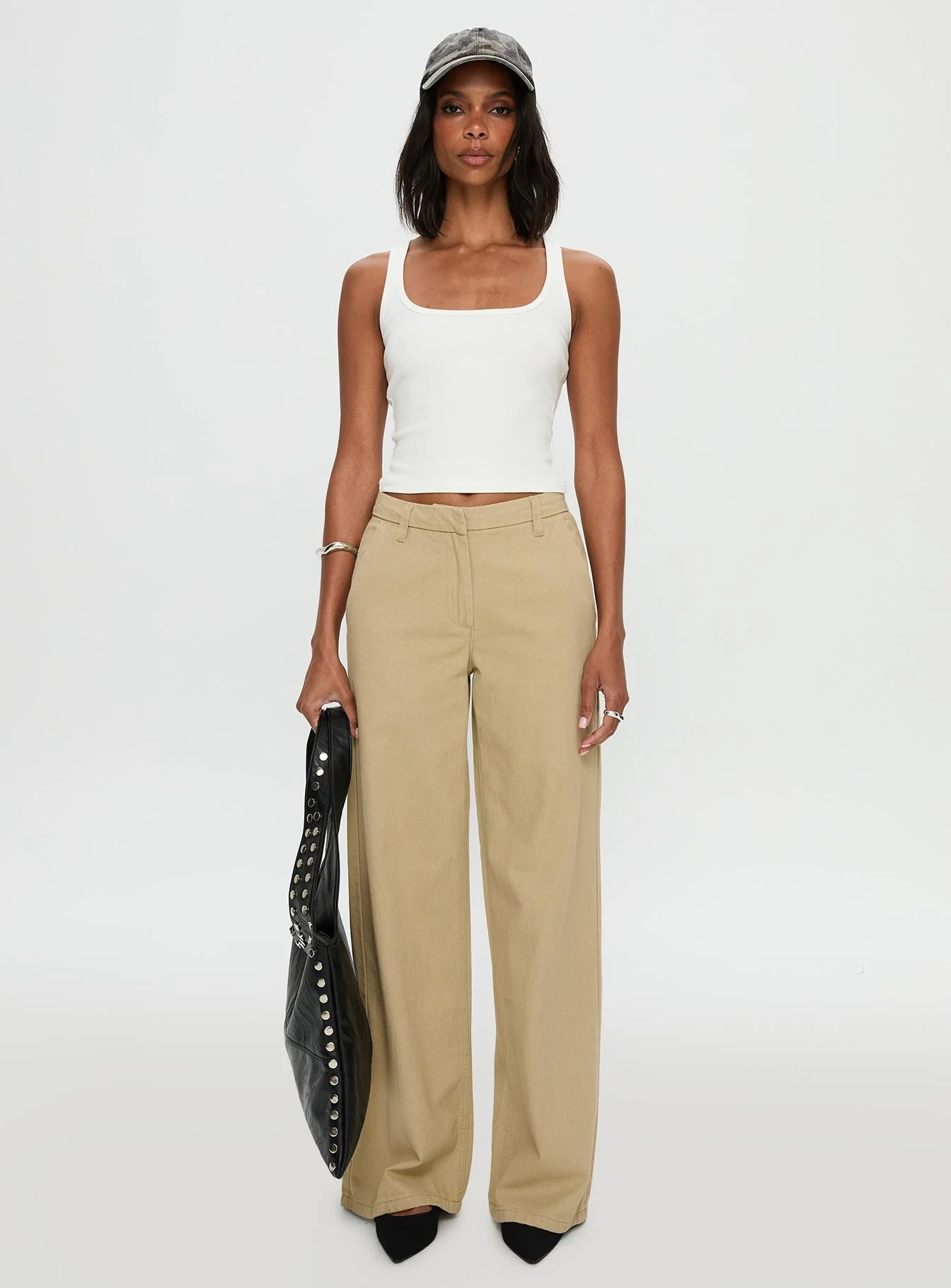 Latitude High Rise Wide Leg Pants Beige - Image 7