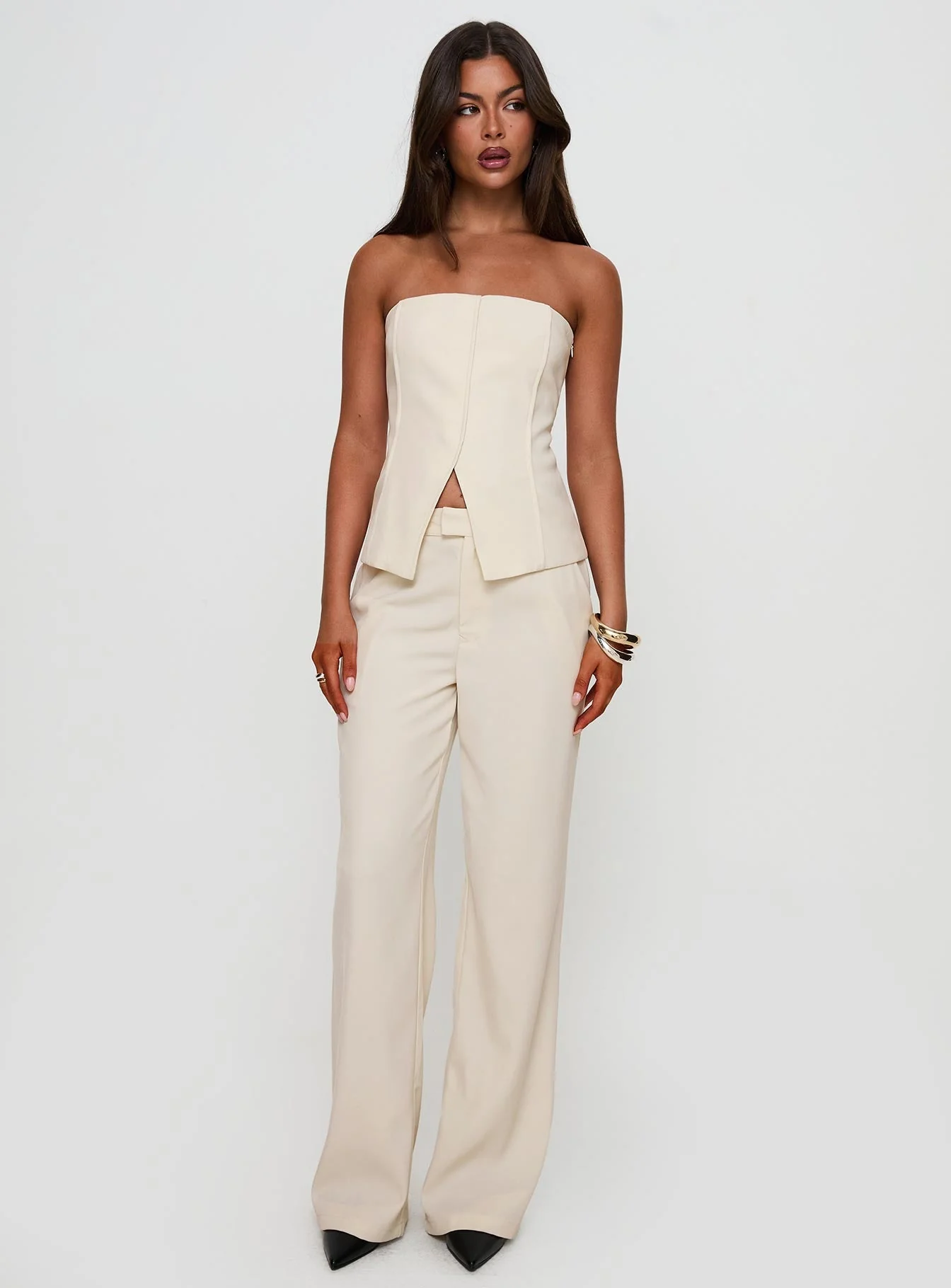 Lavish Living Strapless Top Cream - Image 3