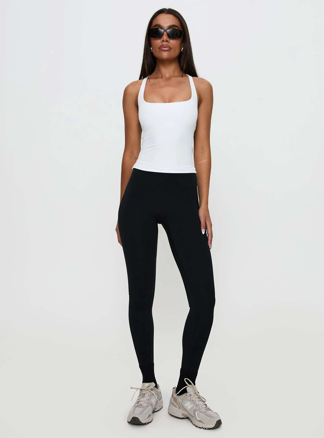 Layup Active Longline Cross Back Top White - Image 3