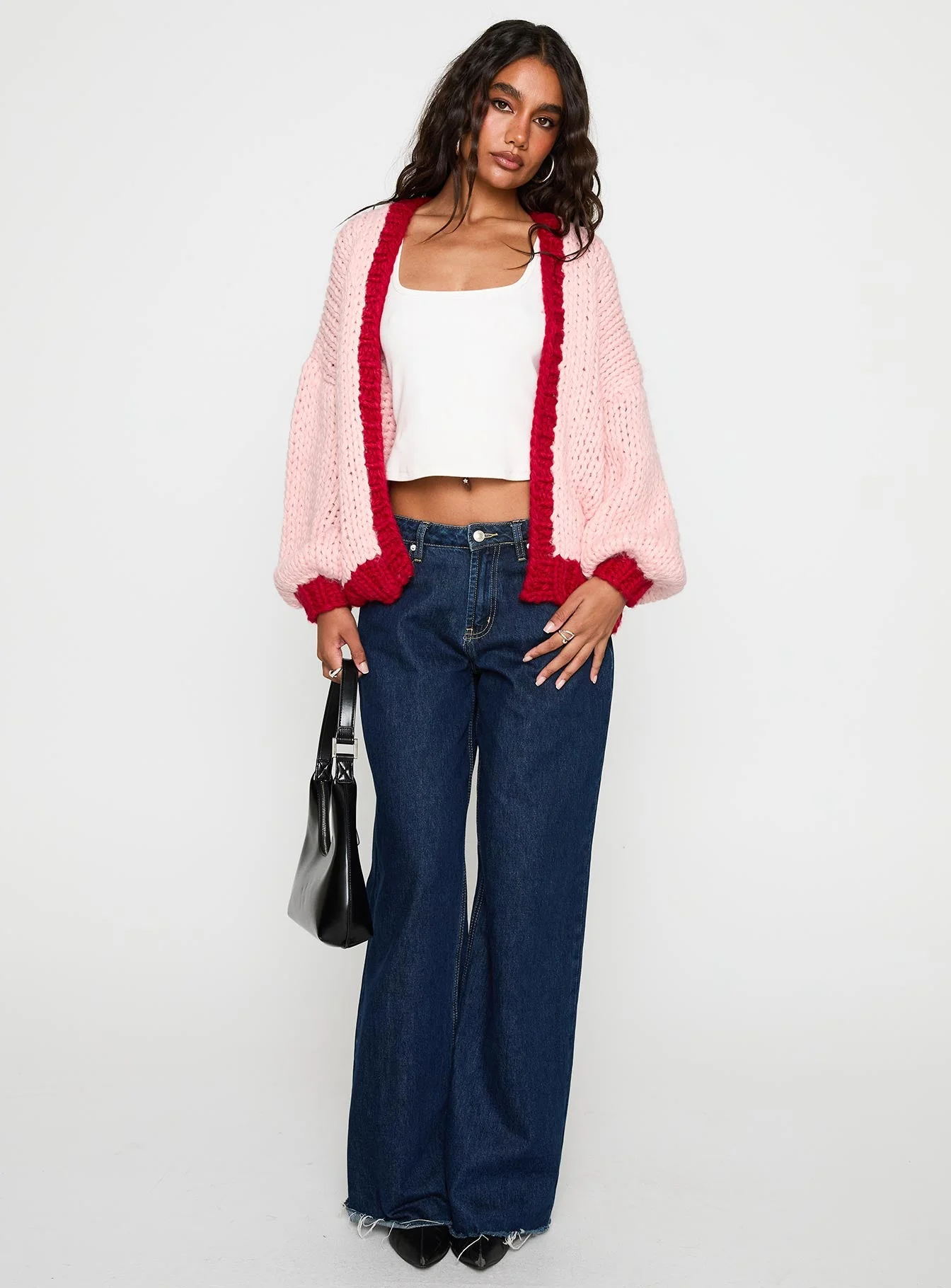 Lester Knit Cardigan Pink / Red - Image 2