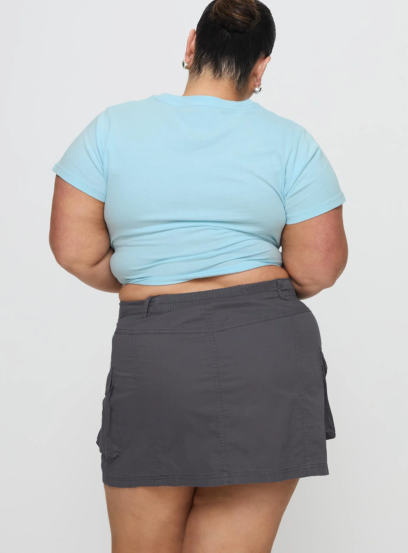 Lieutenant Cargo Mini Skirt Slate - Image 11