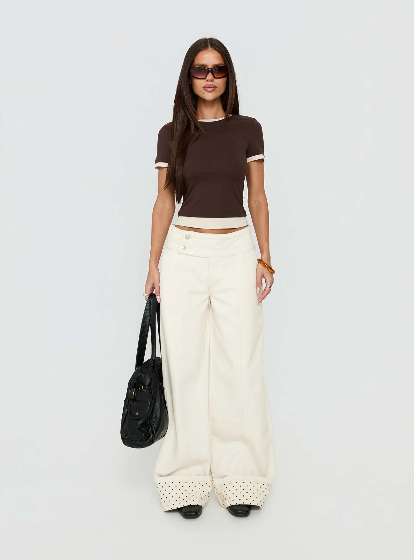 Lights Low Contrast Trim Top Chocolate / Beige - Image 7