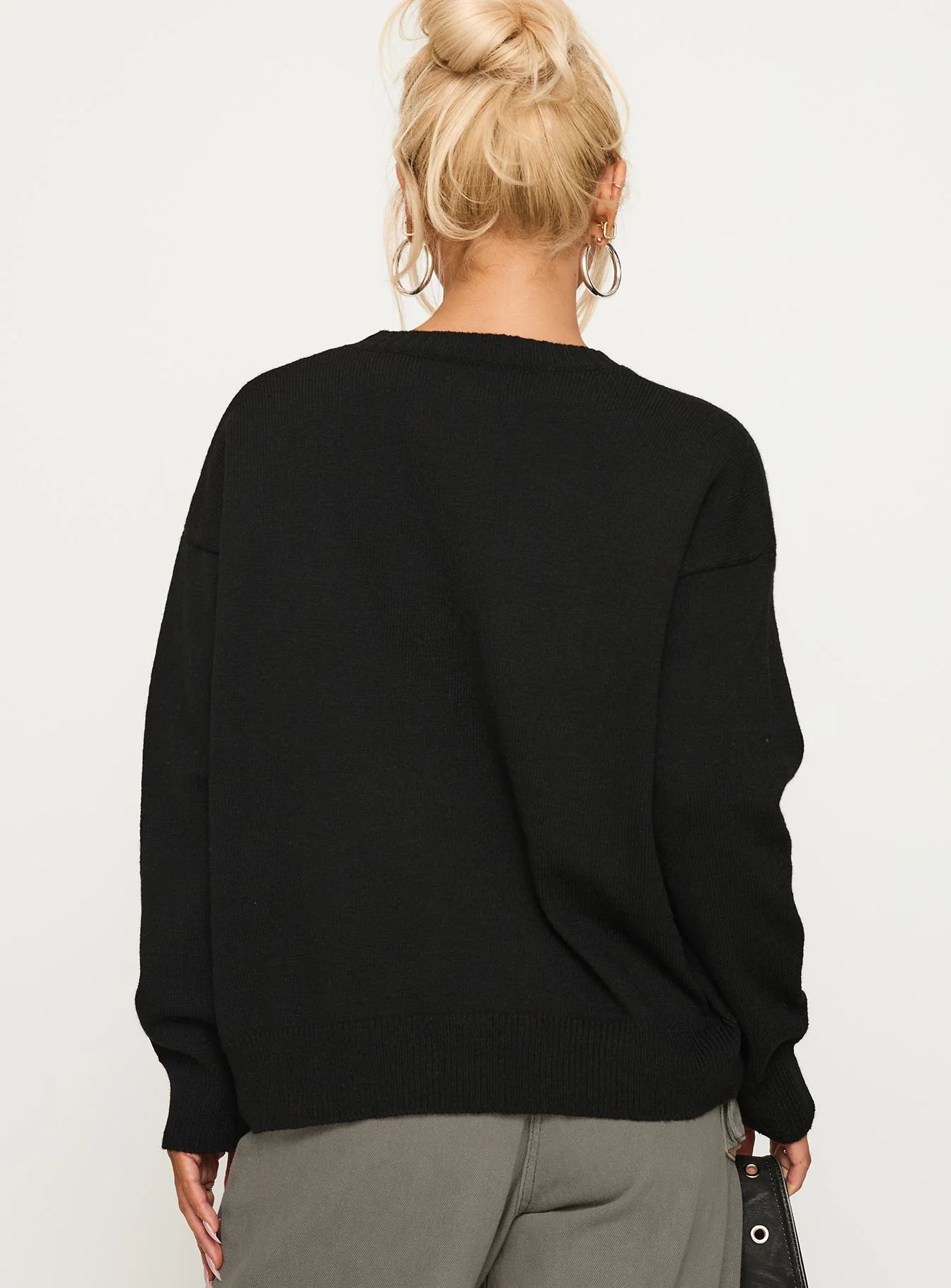 Like A Charm Knit Sweater Black / Red - Image 5