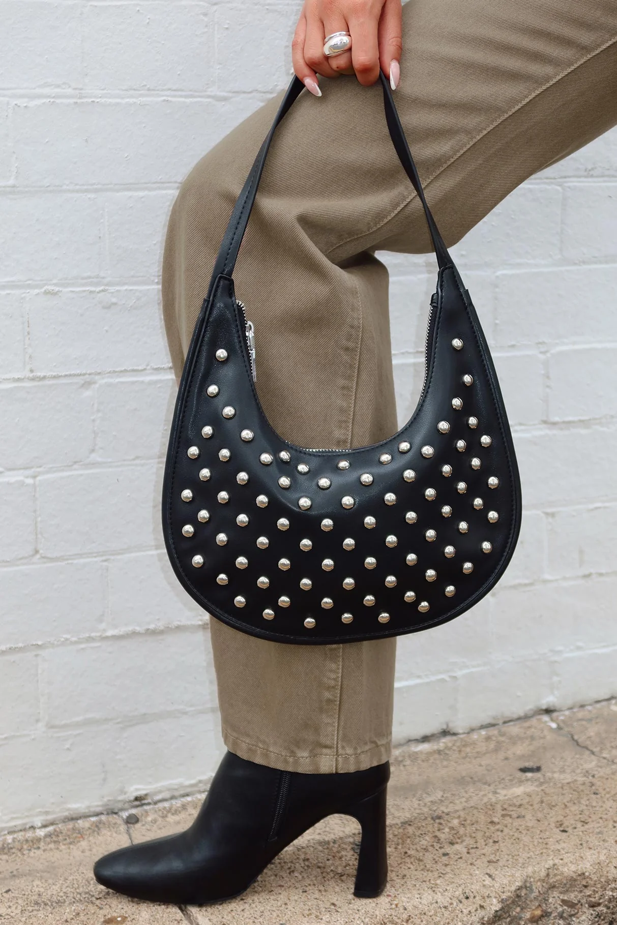 Like A Daydream Studded Bag Black - Image 4