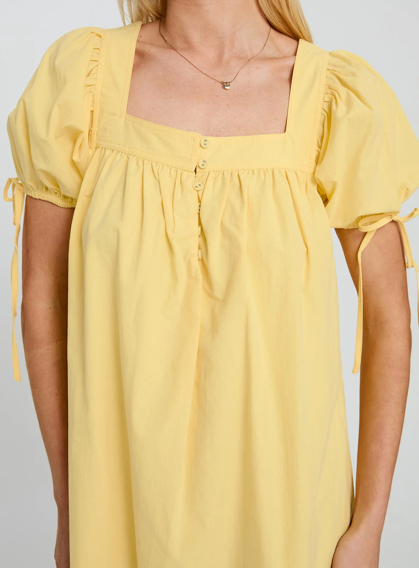 Lilibet Mini Dress Lemon - Image 6