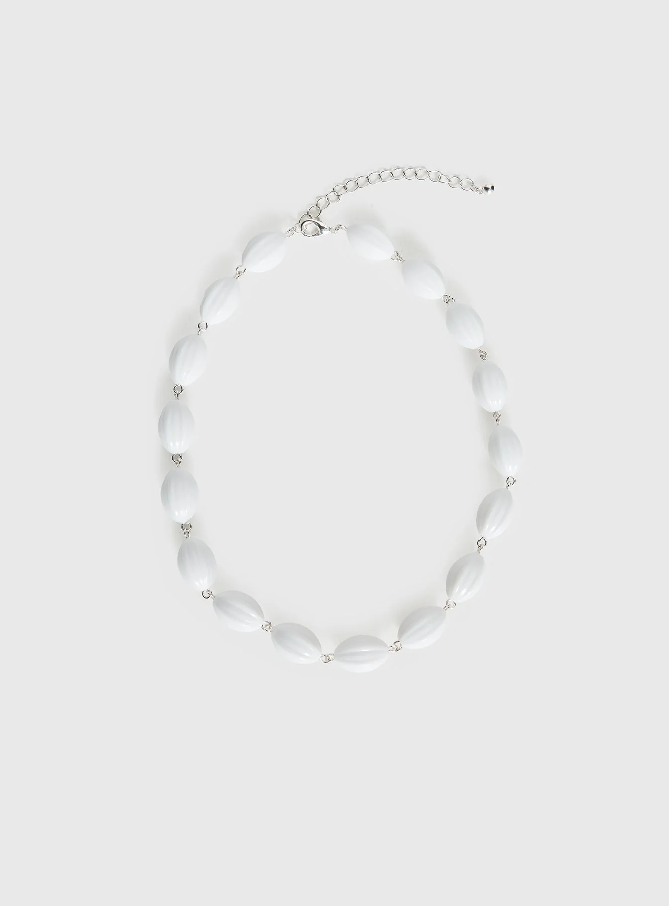 Liviya Beaded Necklace White - Image 2