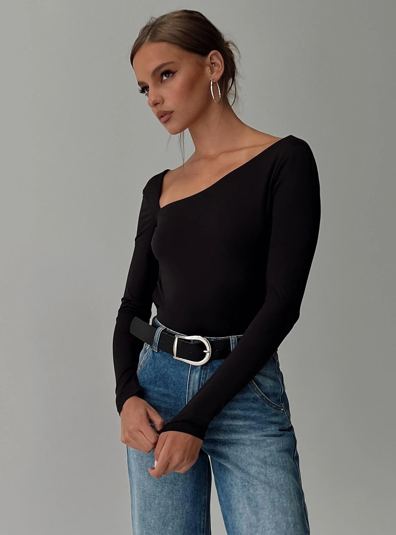 Look This Good Backless Bodysuit Black - Image 8