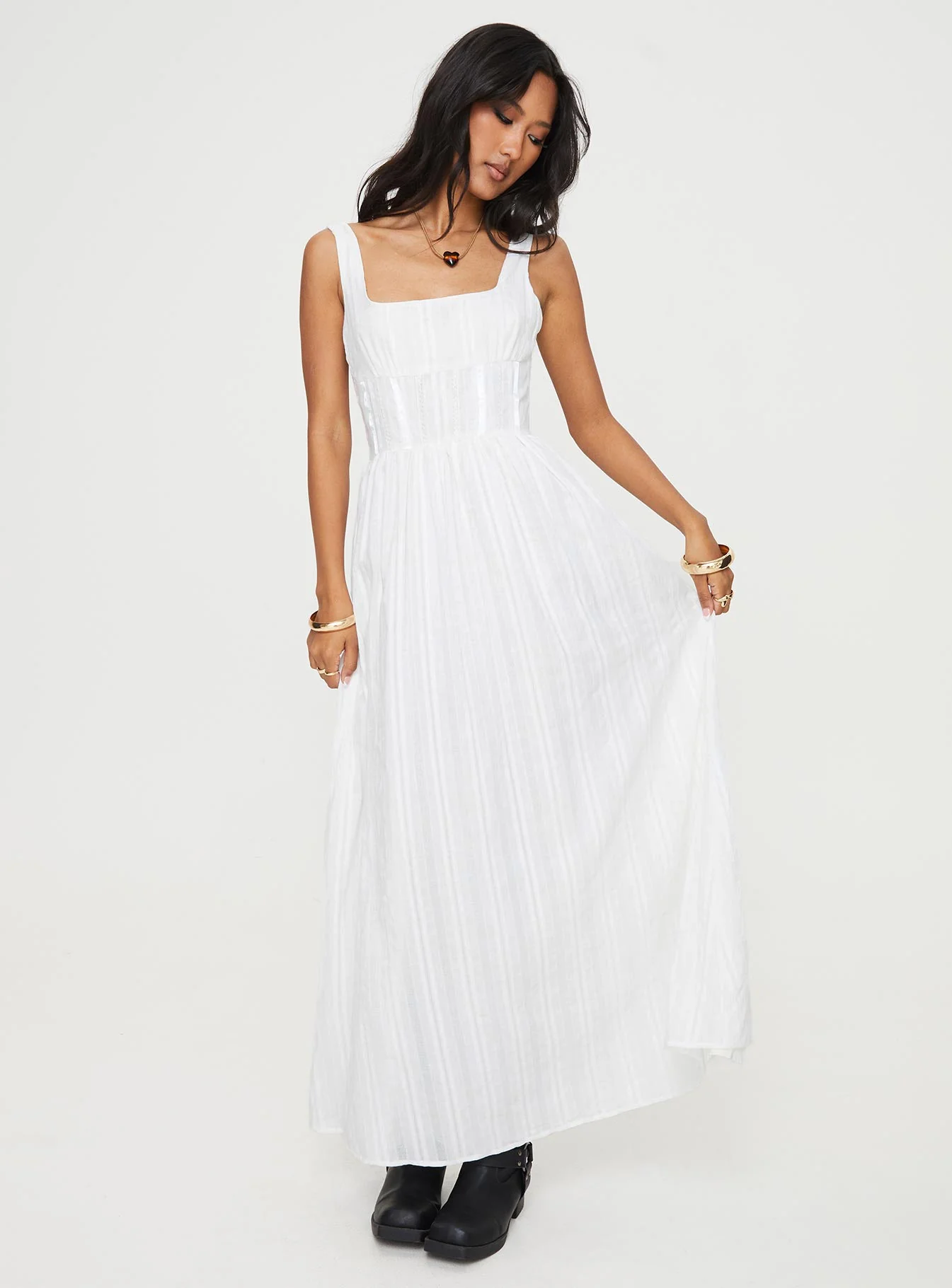 Lorinda Maxi Dress White - Image 2