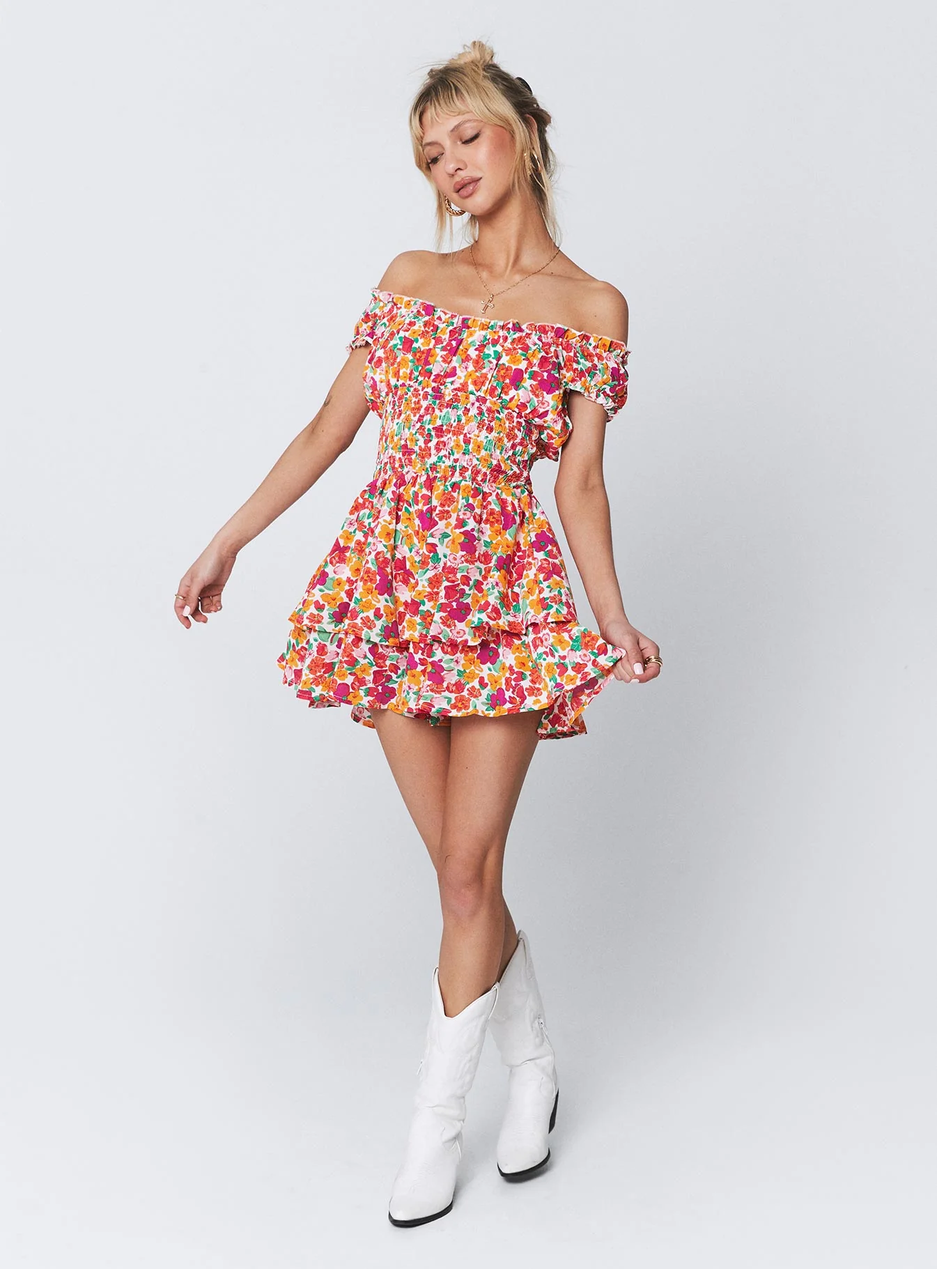 The Love Galore Playsuit Multi Floral - Image 7