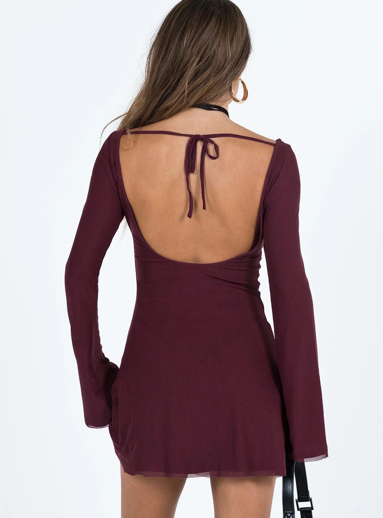 Lukea Long Sleeve Mini Dress Mauve Petite - Image 5