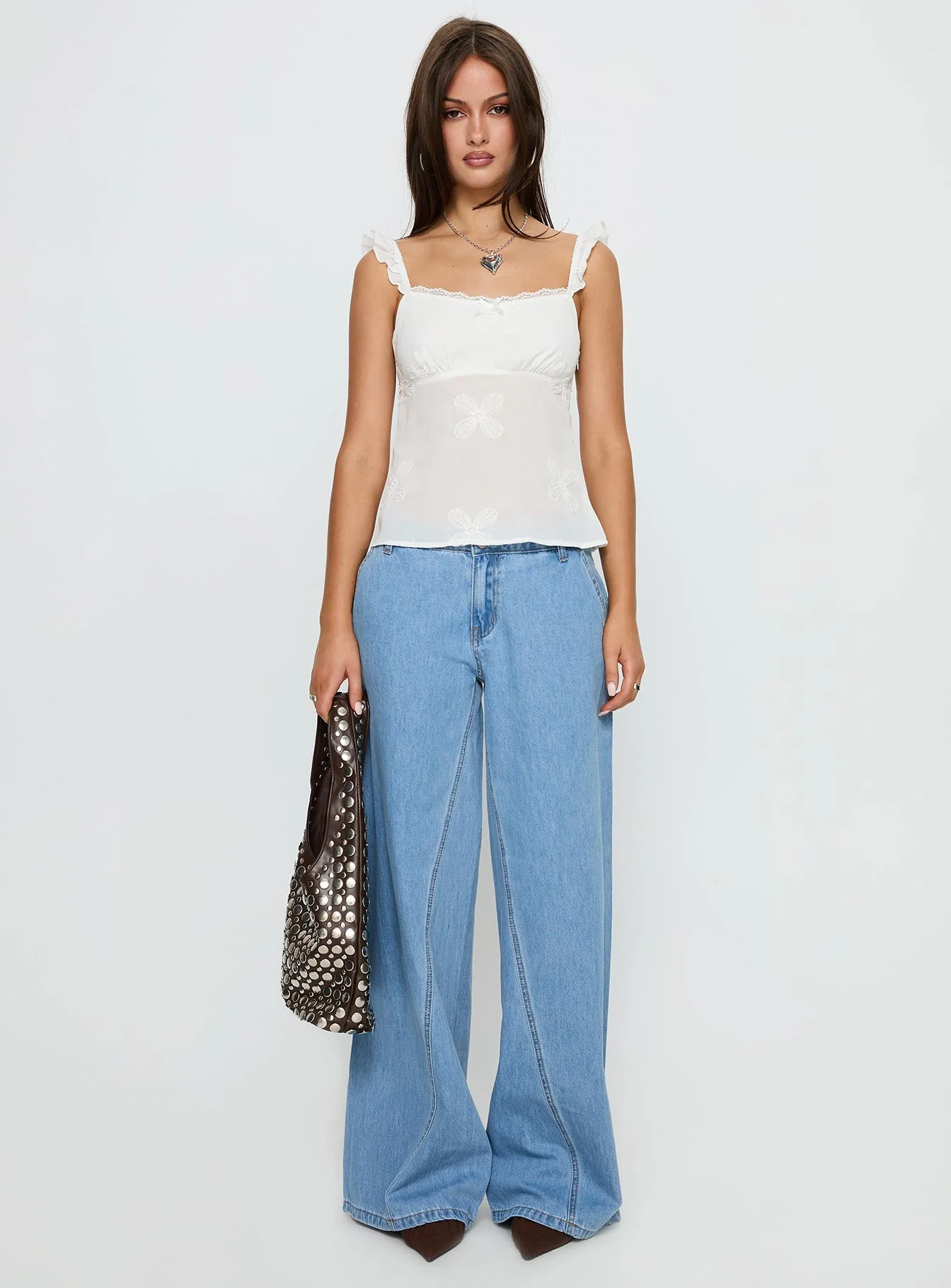 Madaleine Embroidered Top White - Image 7