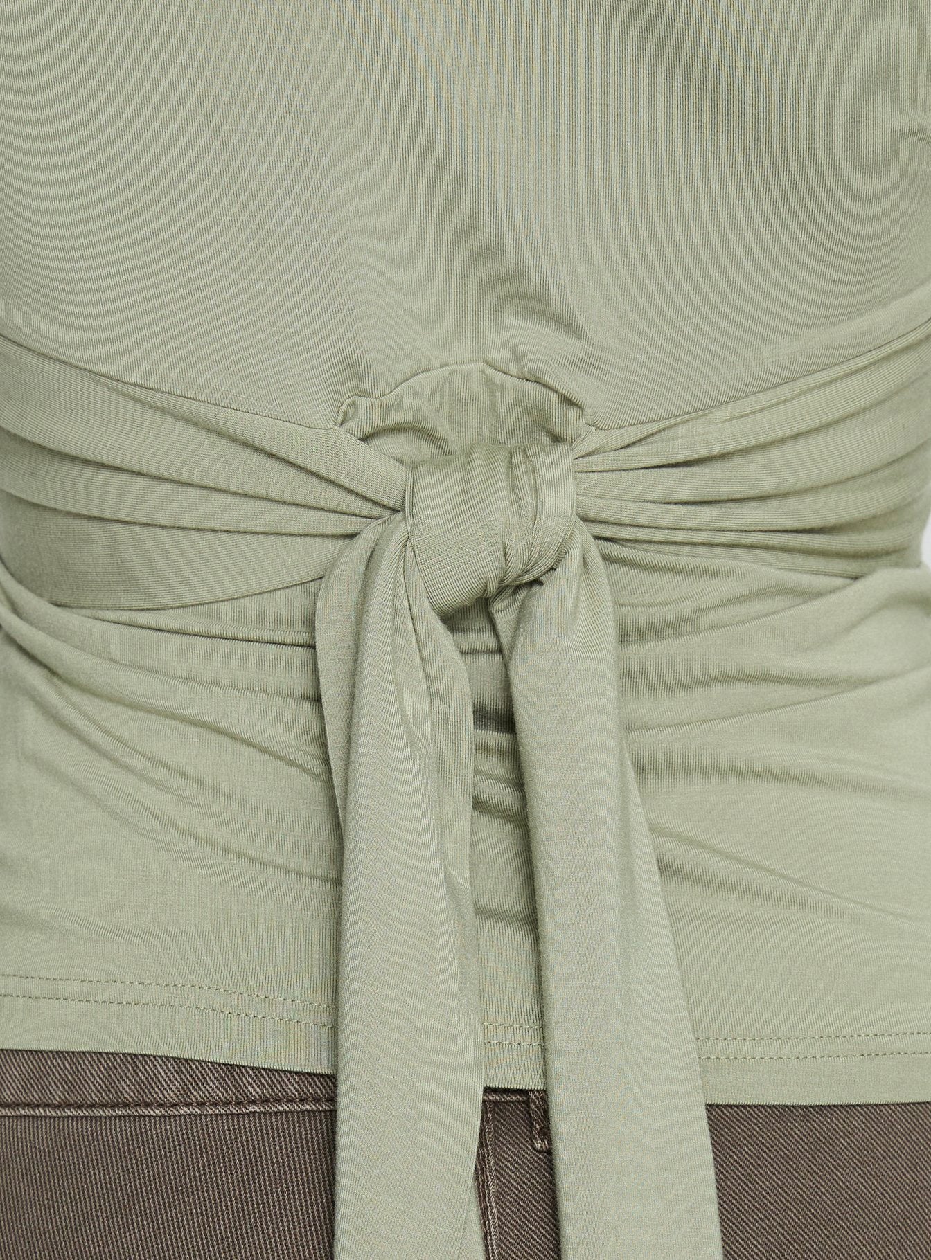 Madelon Long Sleeve Wrap Top Sage - Image 7