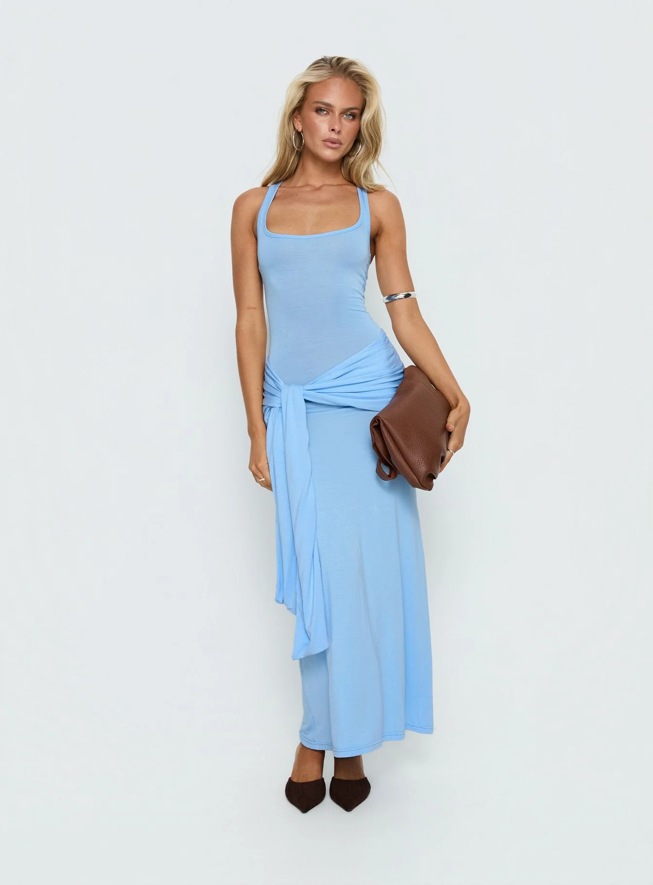 Madisa Racerback Maxi Dress Blue - Image 3