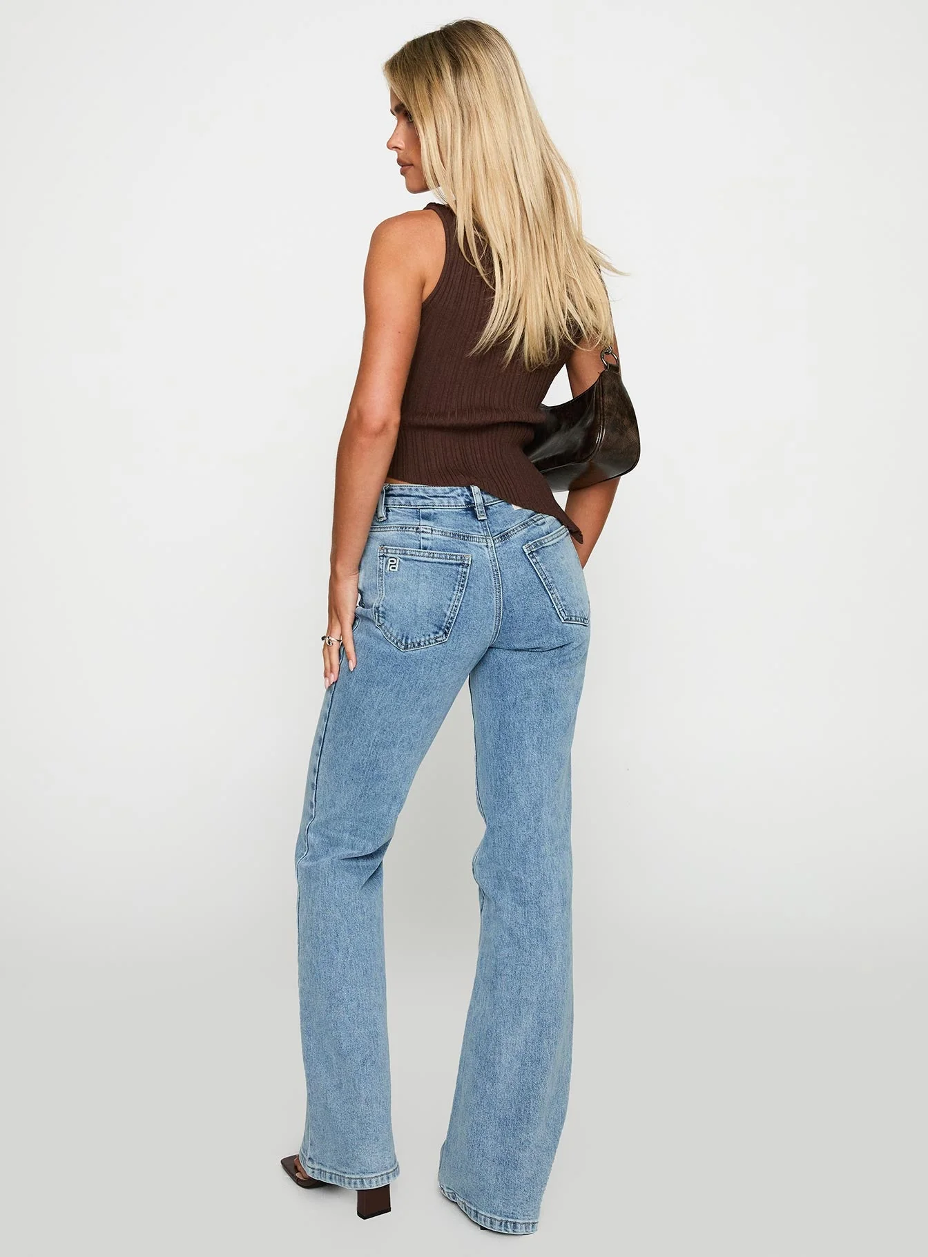 Magic Mirror Mid Rise Bootleg Jeans Ice Wash - Image 5