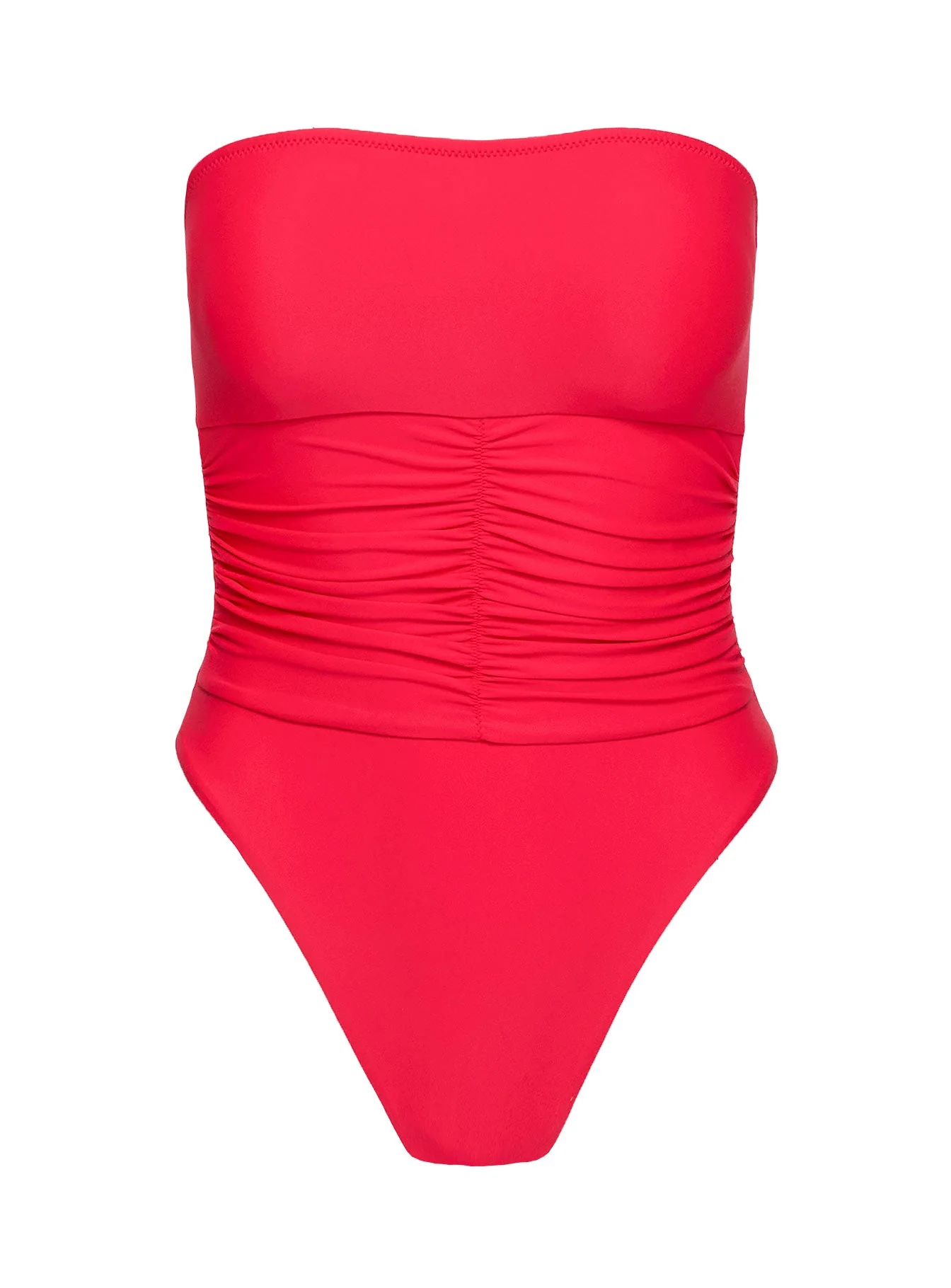 Majorelle Strapless Ruched One Piece Red - Image 5