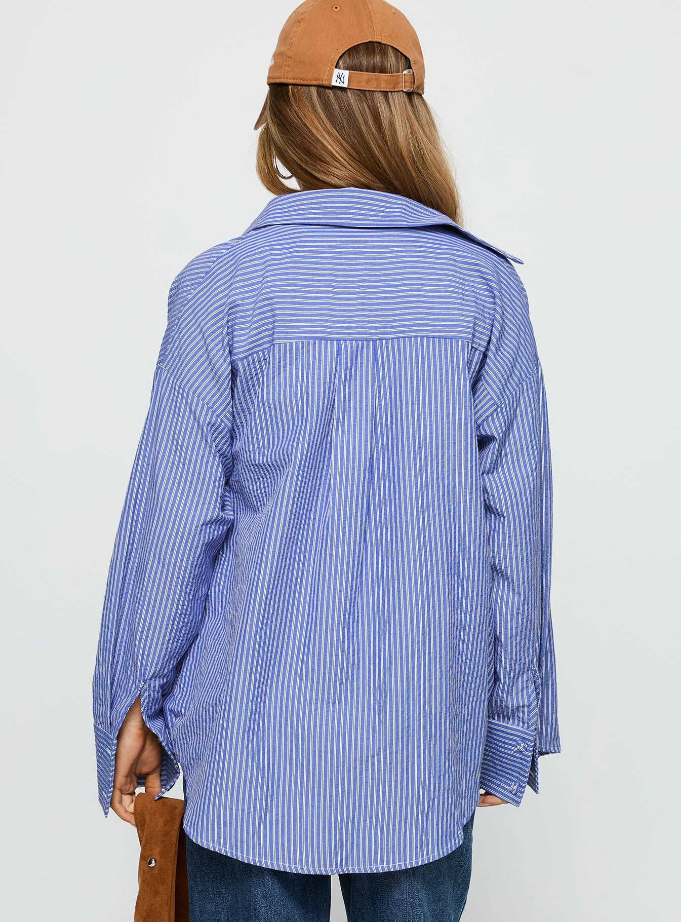 Mallin Shirt Mid Blue Stripe - Image 5