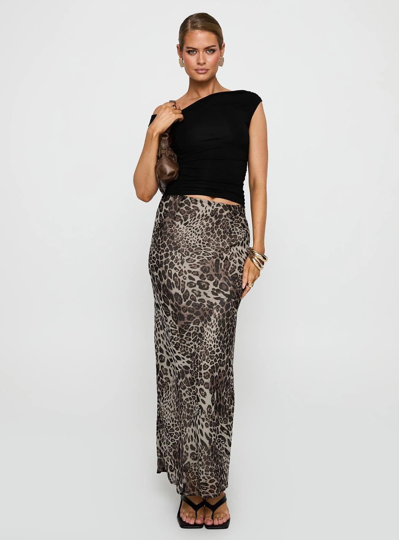 Manda Maxi Skirt Leopard - Image 3