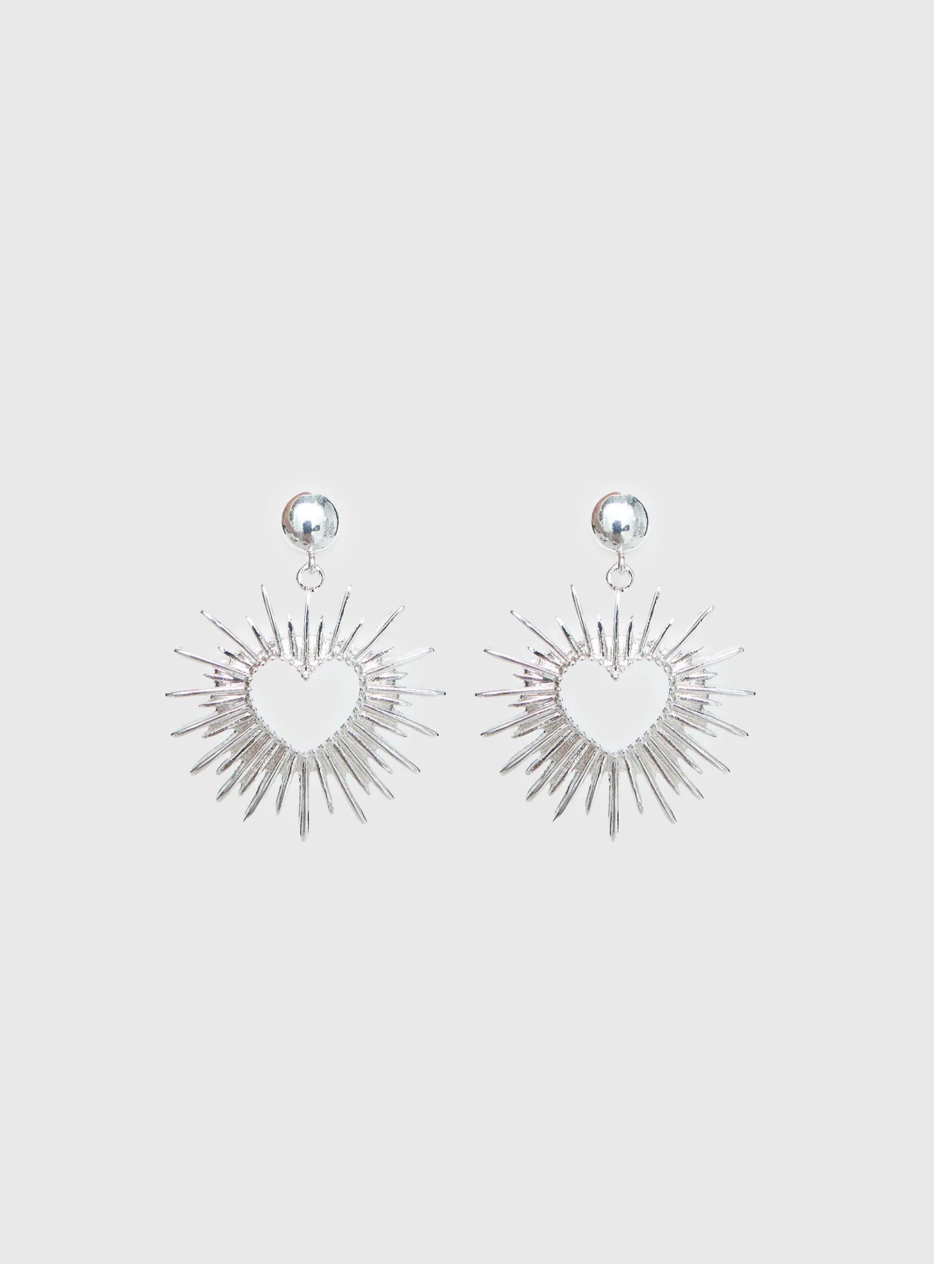 Manifest It Heart Earrings Silver - Image 2