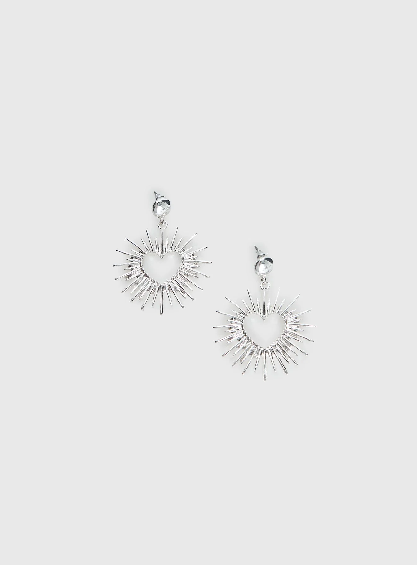 Manifest It Heart Earrings Silver - Image 3