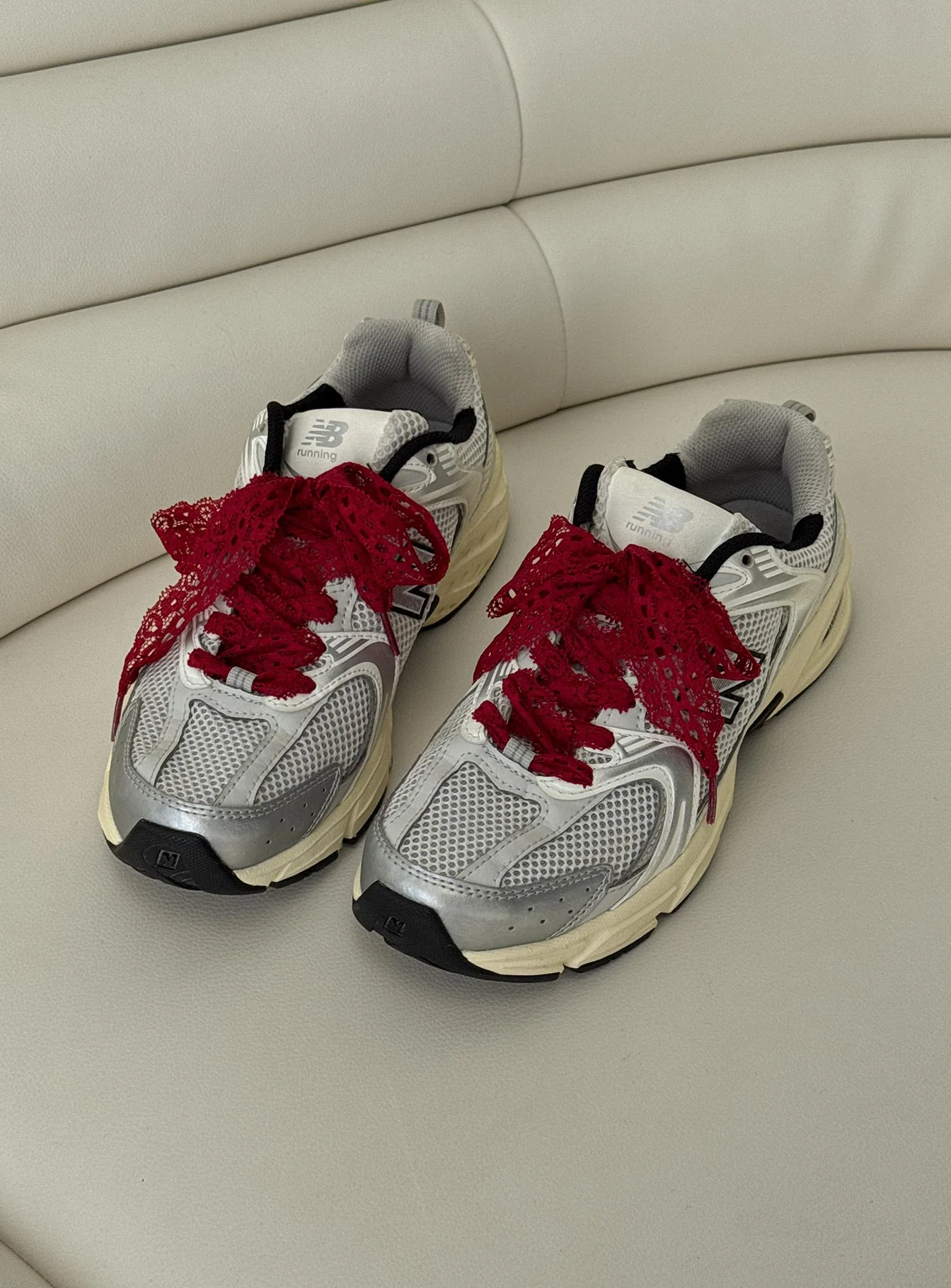 Masonne Lace Shoelaces Red