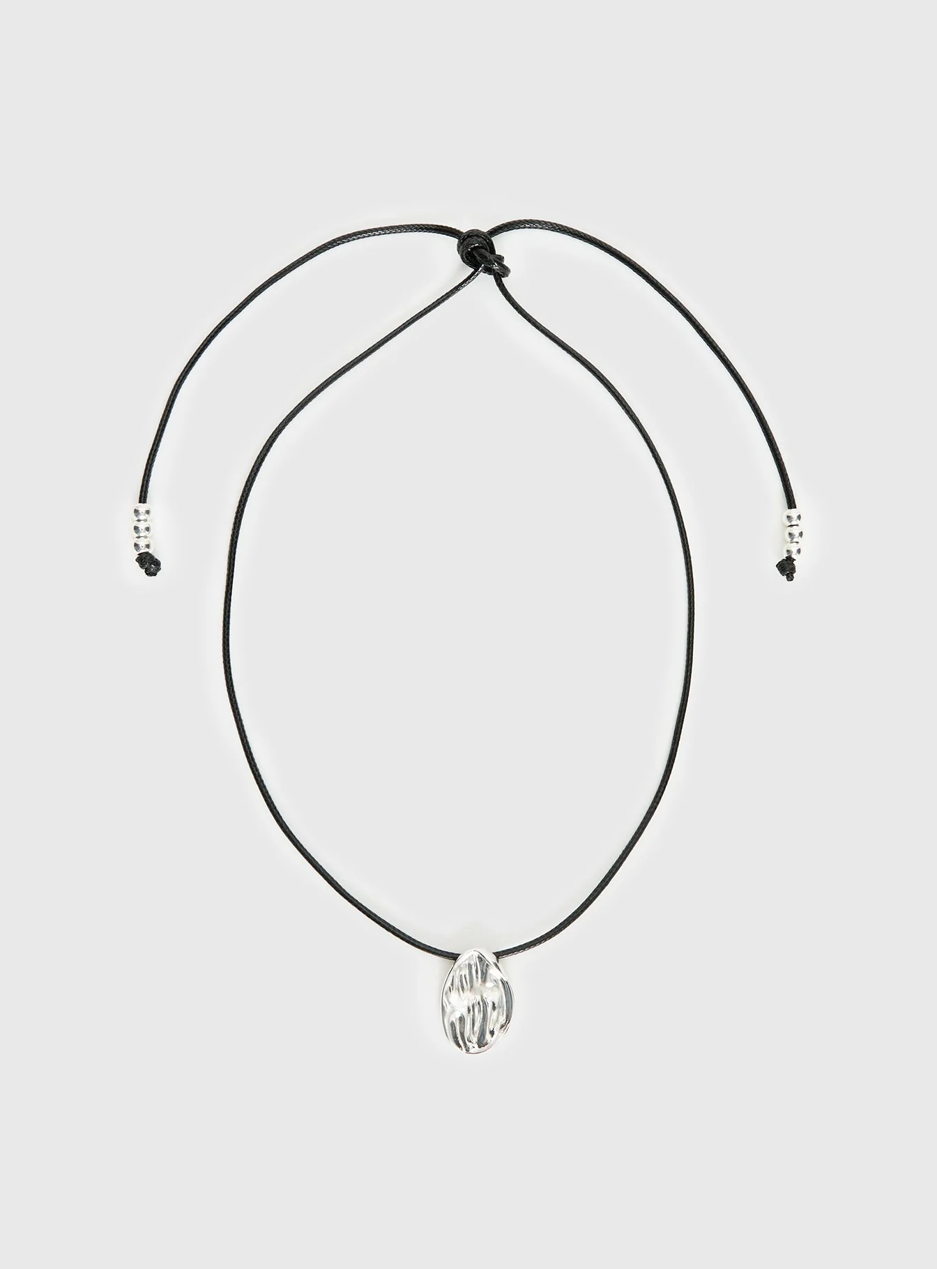 Mayve Cord Necklace Silver - Image 2