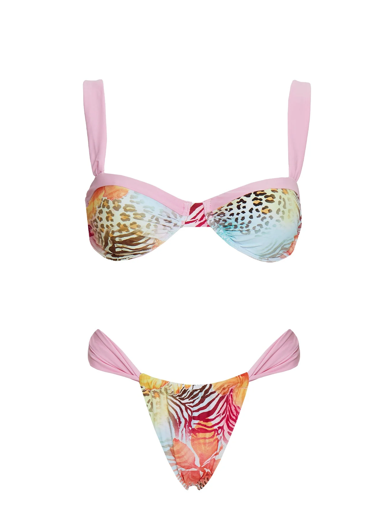Melessa Underwire Bikini Top Animal Floral - Image 5
