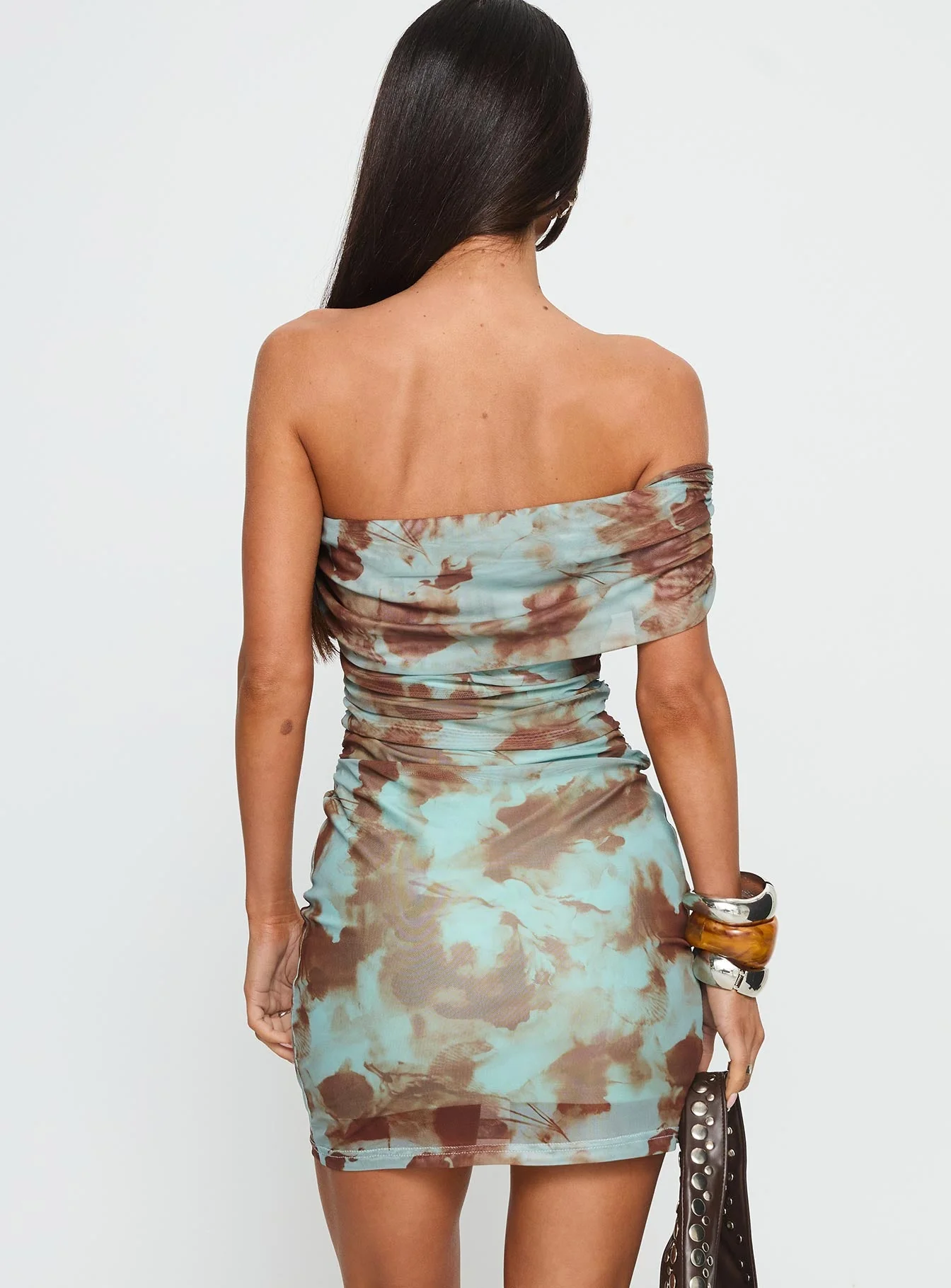 Miliana One Shoulder Twist Mini Dress Multi Floral - Image 5