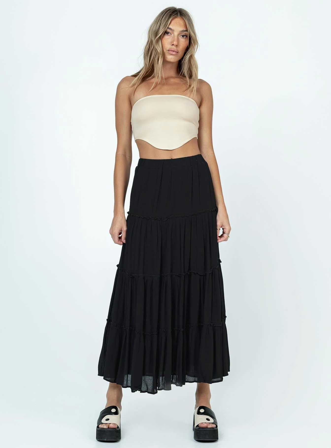Miriah Maxi Skirt Black - Image 3