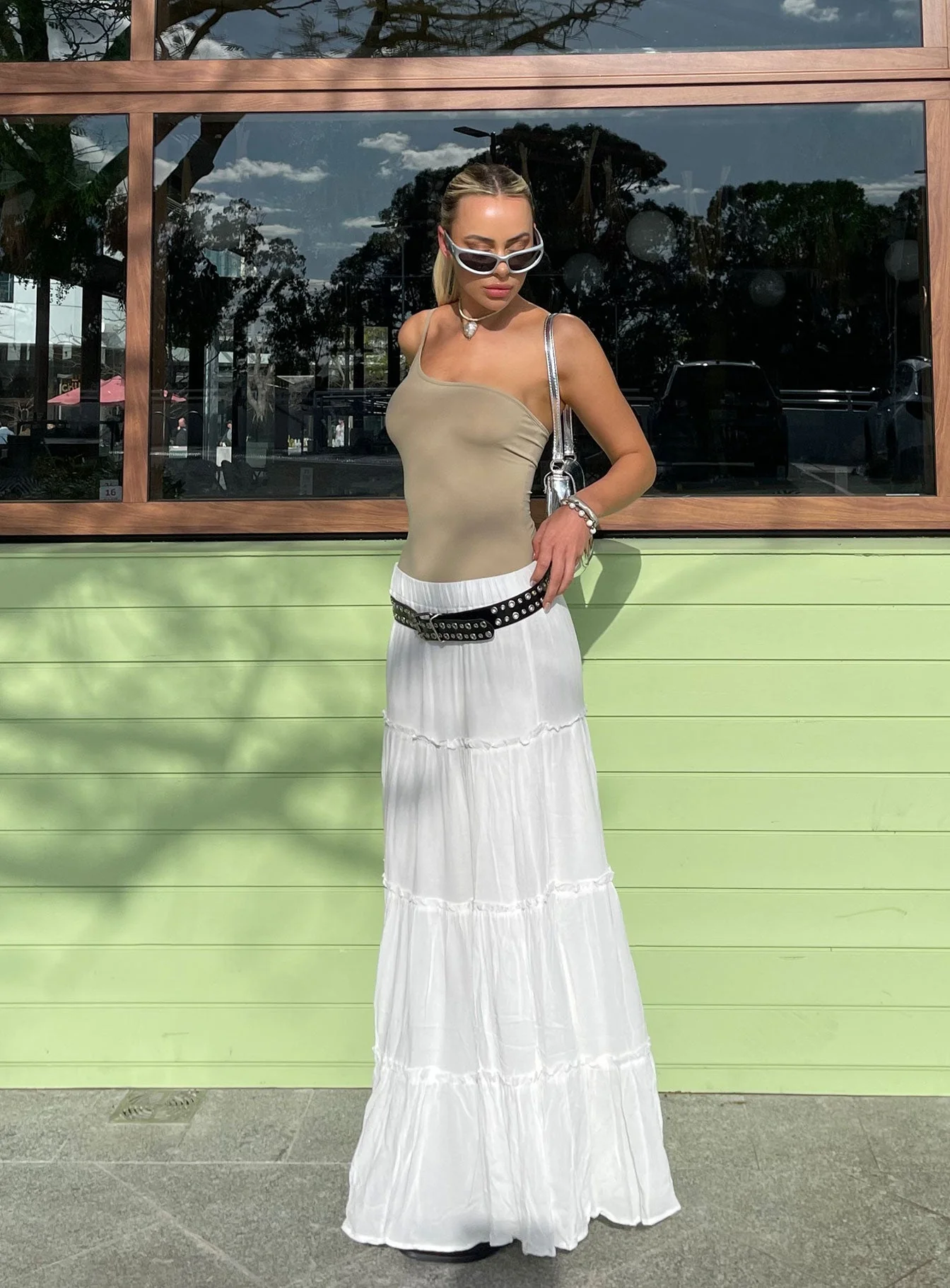 Miriah Maxi Skirt White Petite - Image 10