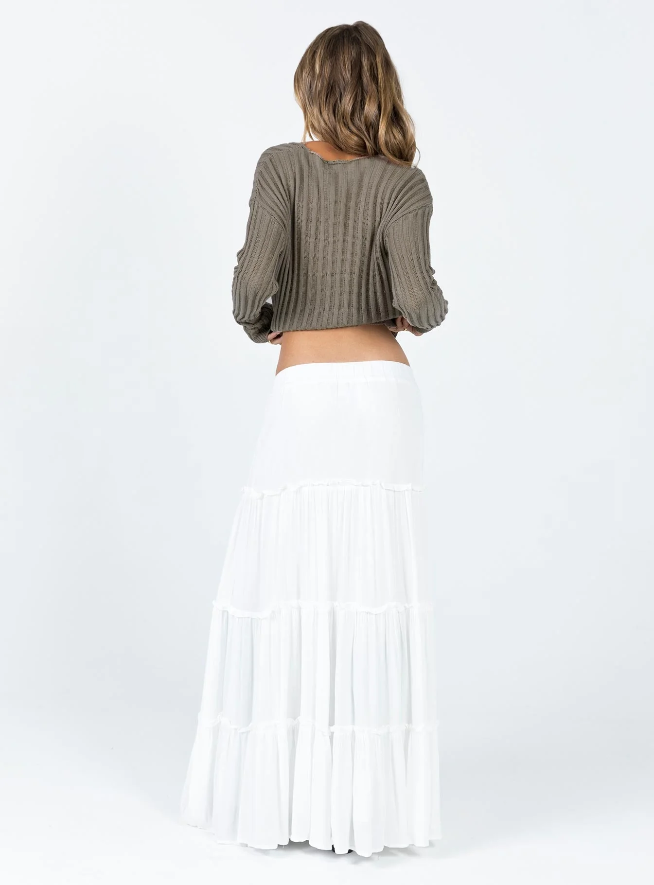 Miriah Maxi Skirt White Petite - Image 5