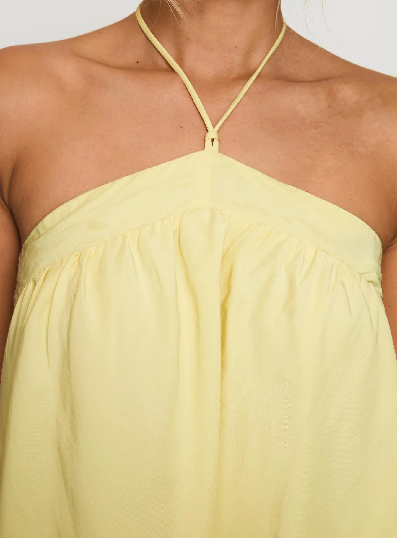 Moonlit Mini Dress Lemon - Image 6