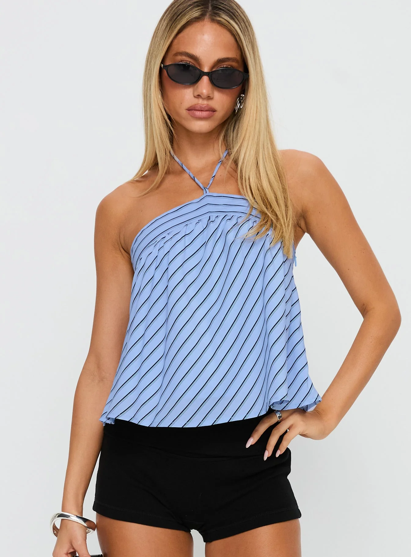 Moonlit Top Blue Stripe - Image 2