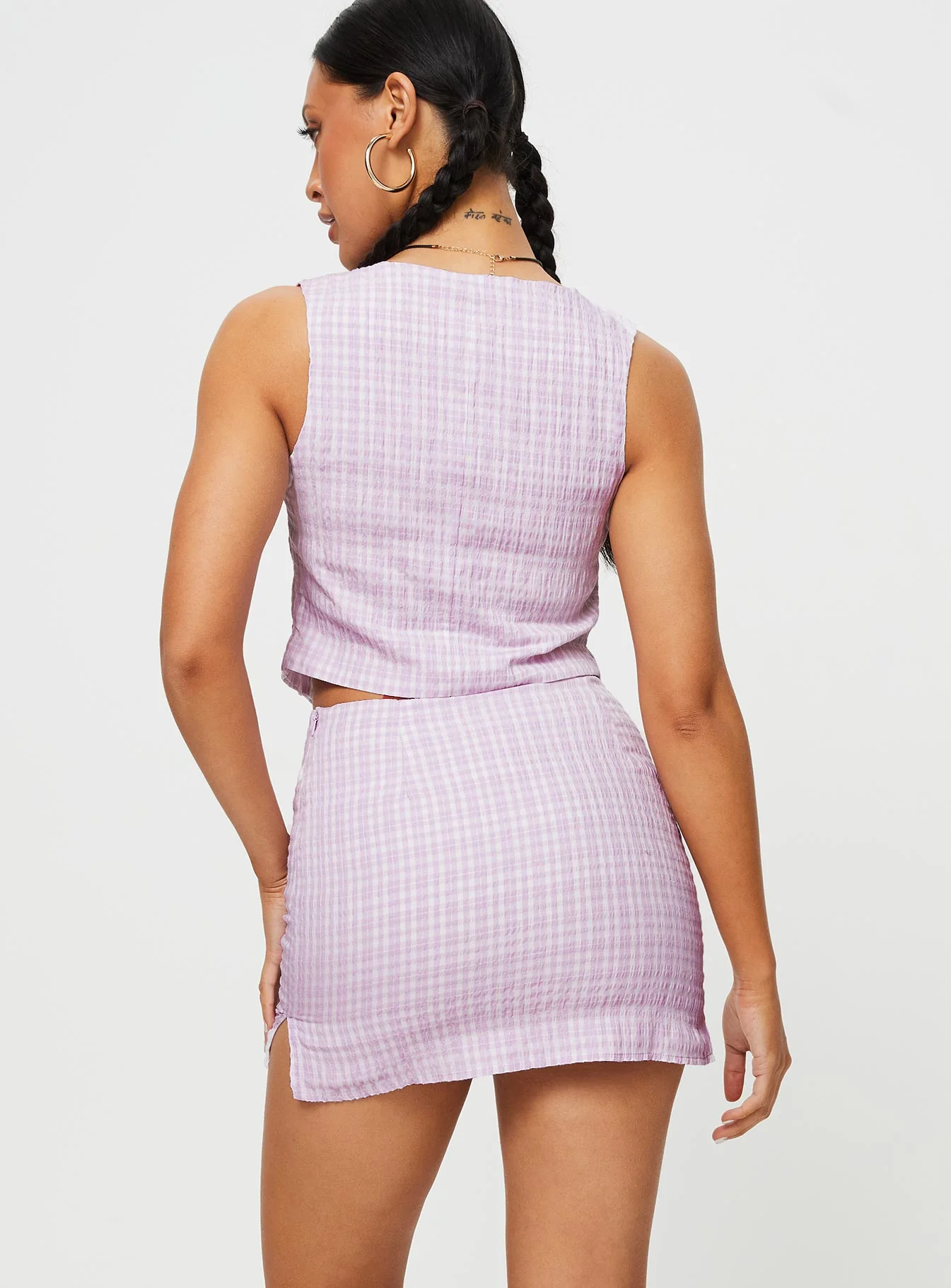 Mulberry Gingham Set Purple - Image 5