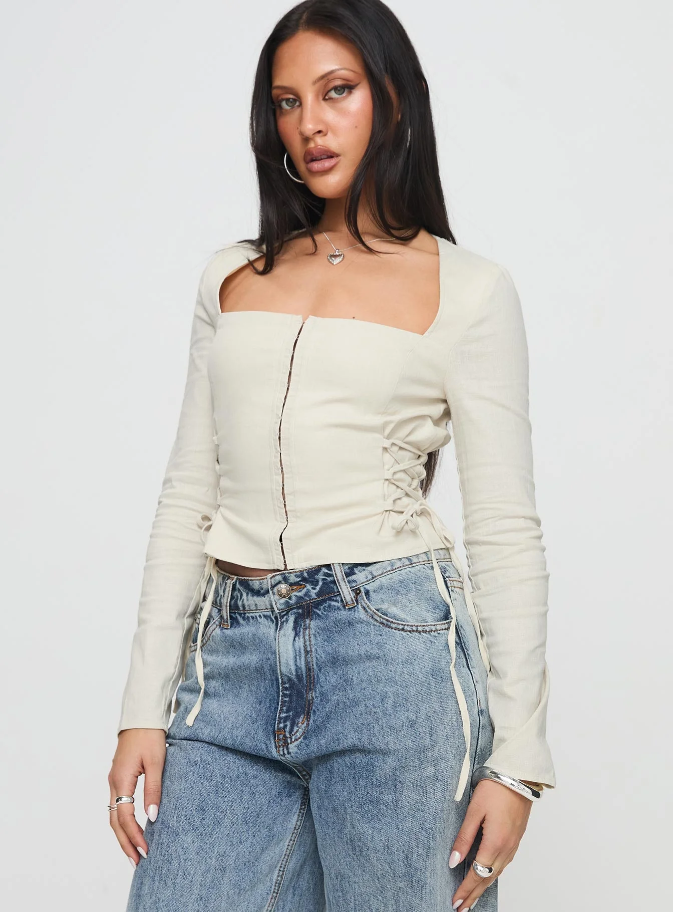 Myrin Long Sleeve Top Cream - Image 2