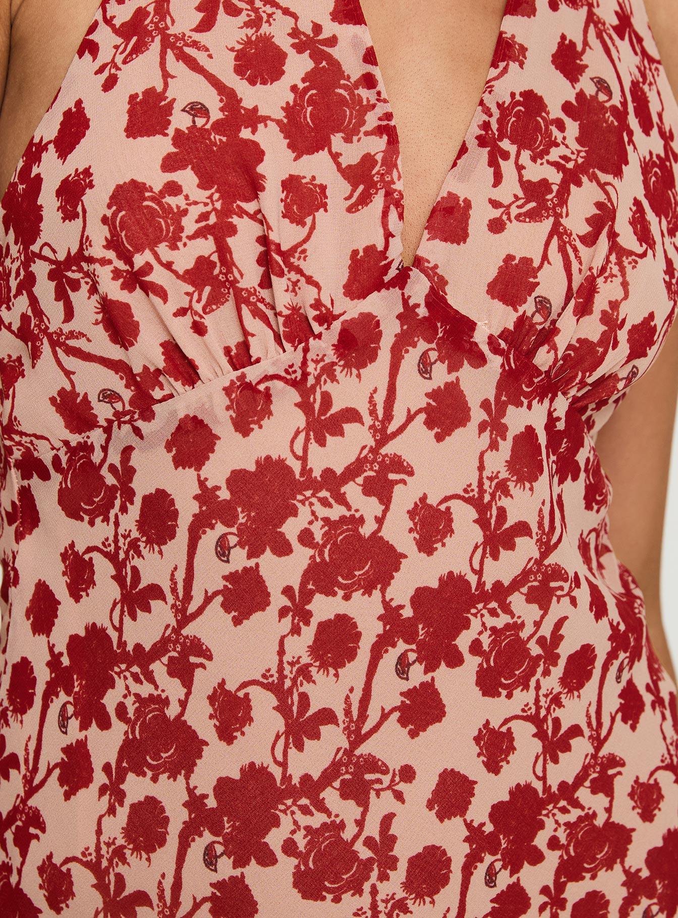 Neelia Mini Dress Red Floral - Image 6
