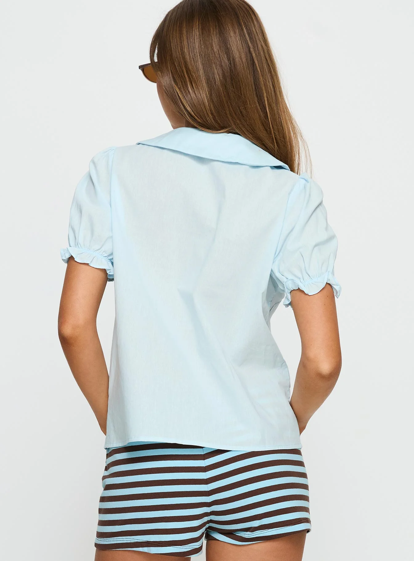 Neverland Blouse Top Soft Blue - Image 5