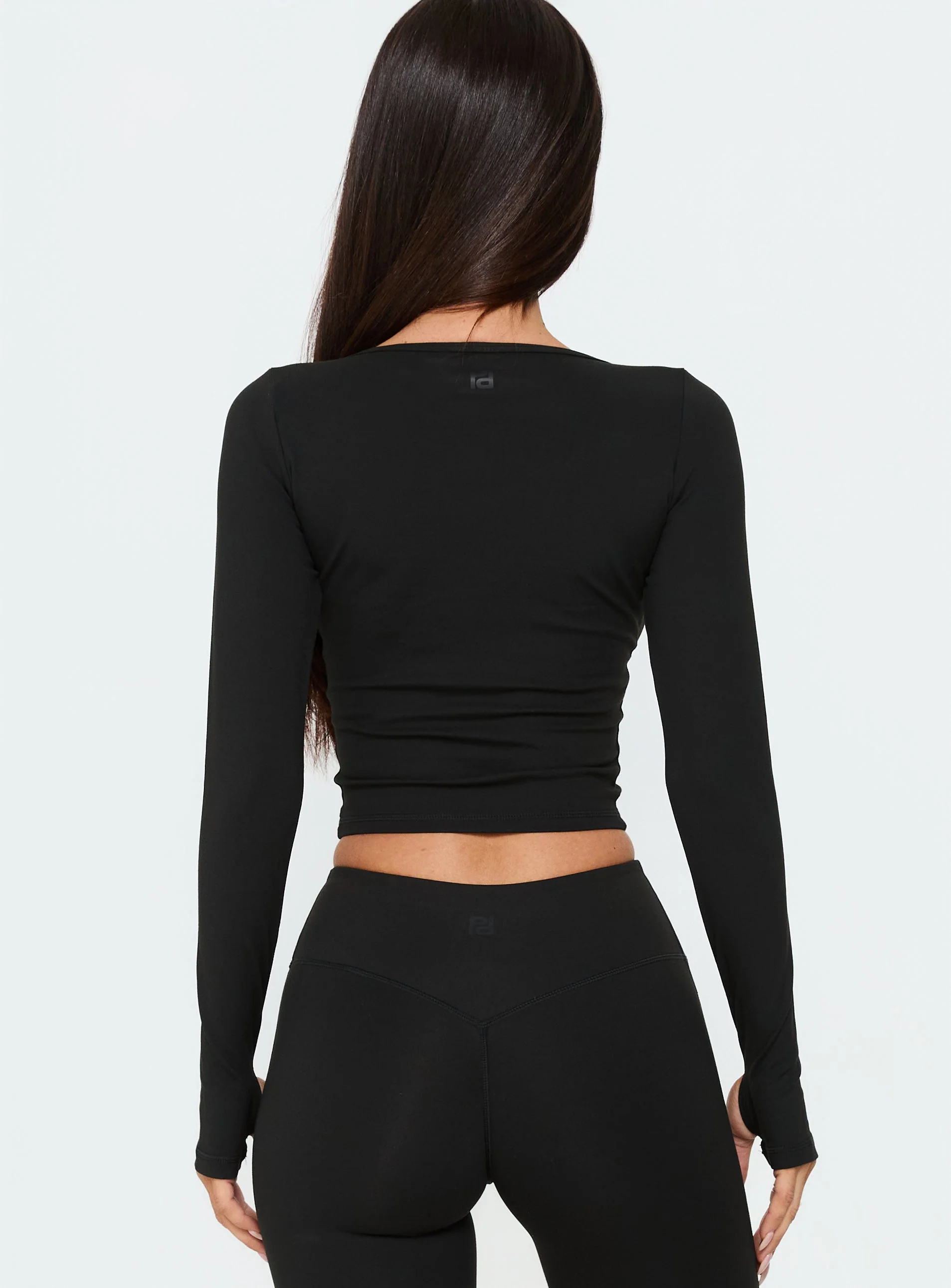New Horizons Long Sleeve V Neck Top Black - Image 5