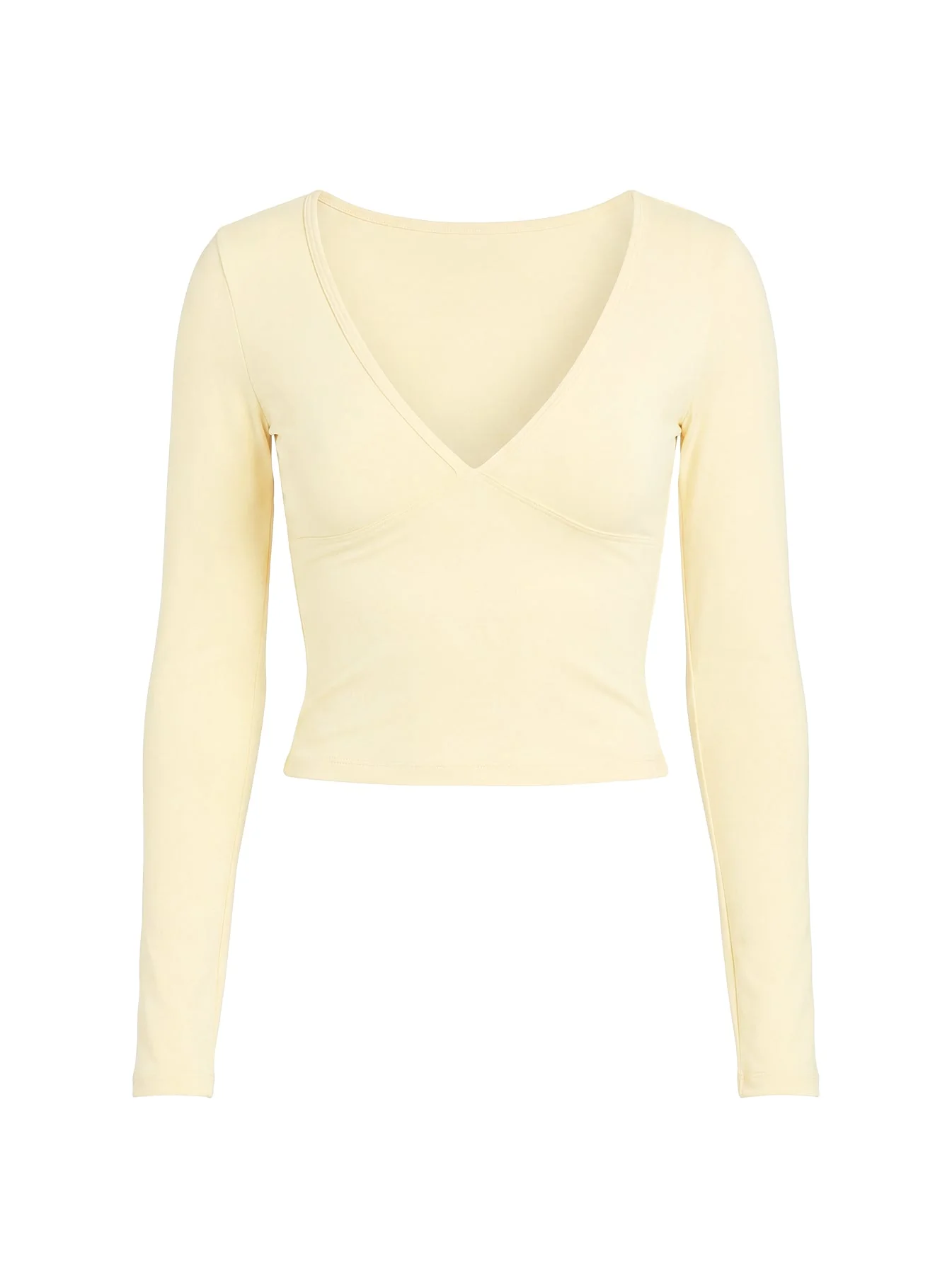 New Horizons Long Sleeve V Neck Top Butter Yellow - Image 10