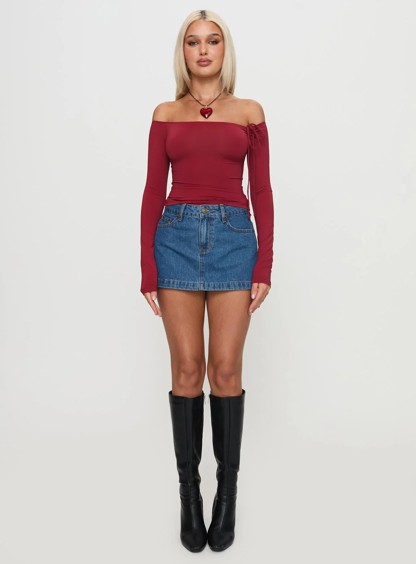 Nicolina Low Rise Denim Mini Skirt Light Wash Petite - Image 6