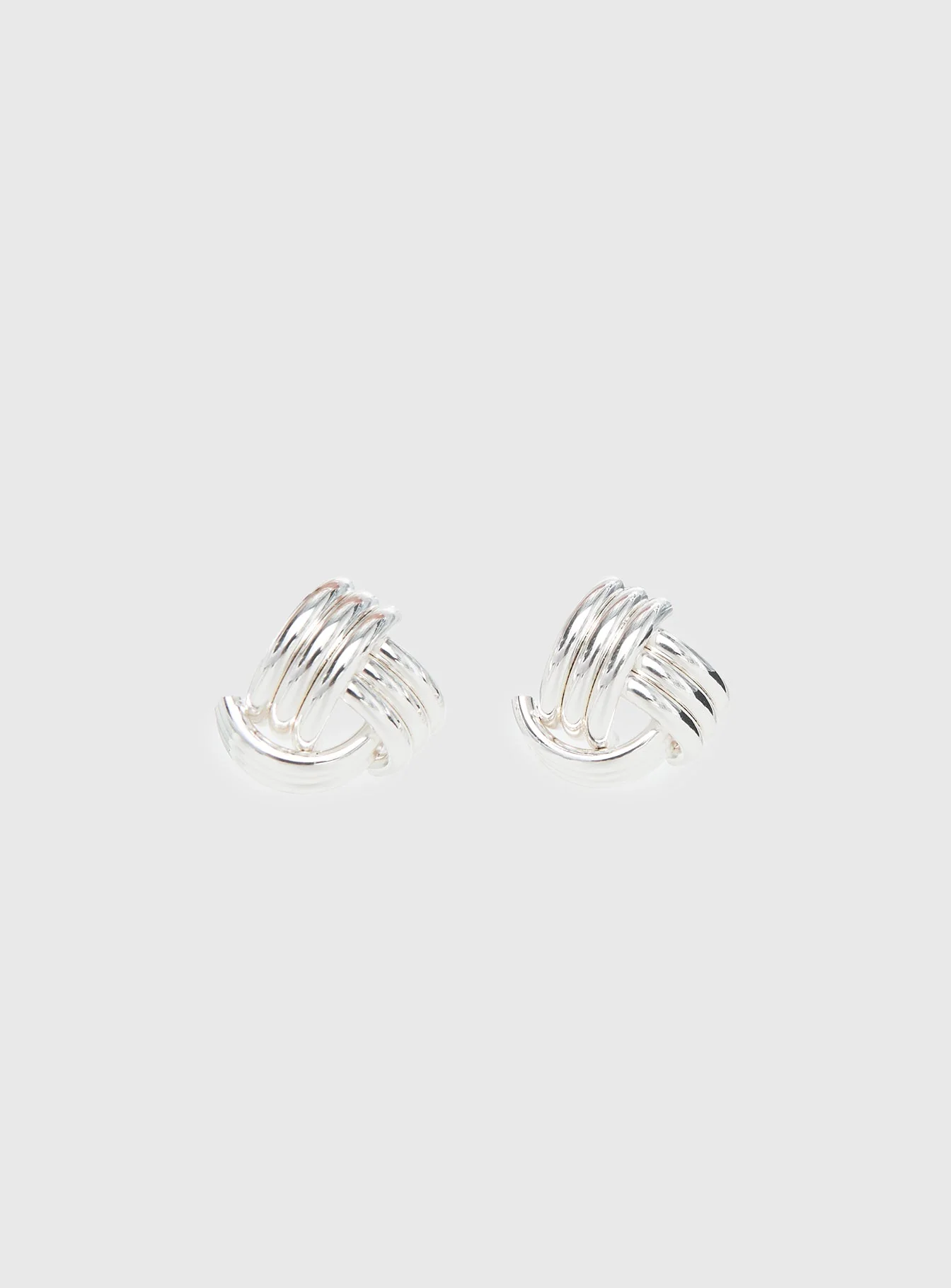 Olivea Knot Earrings Silver - Image 2